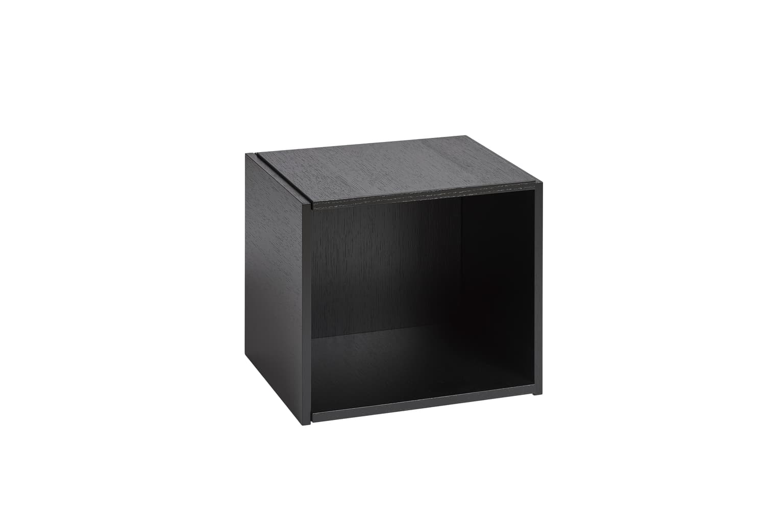 Bricks Cube seinähylly black 36x36