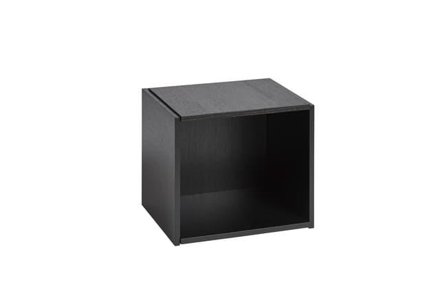 Bricks Cube seinähylly black 36x36