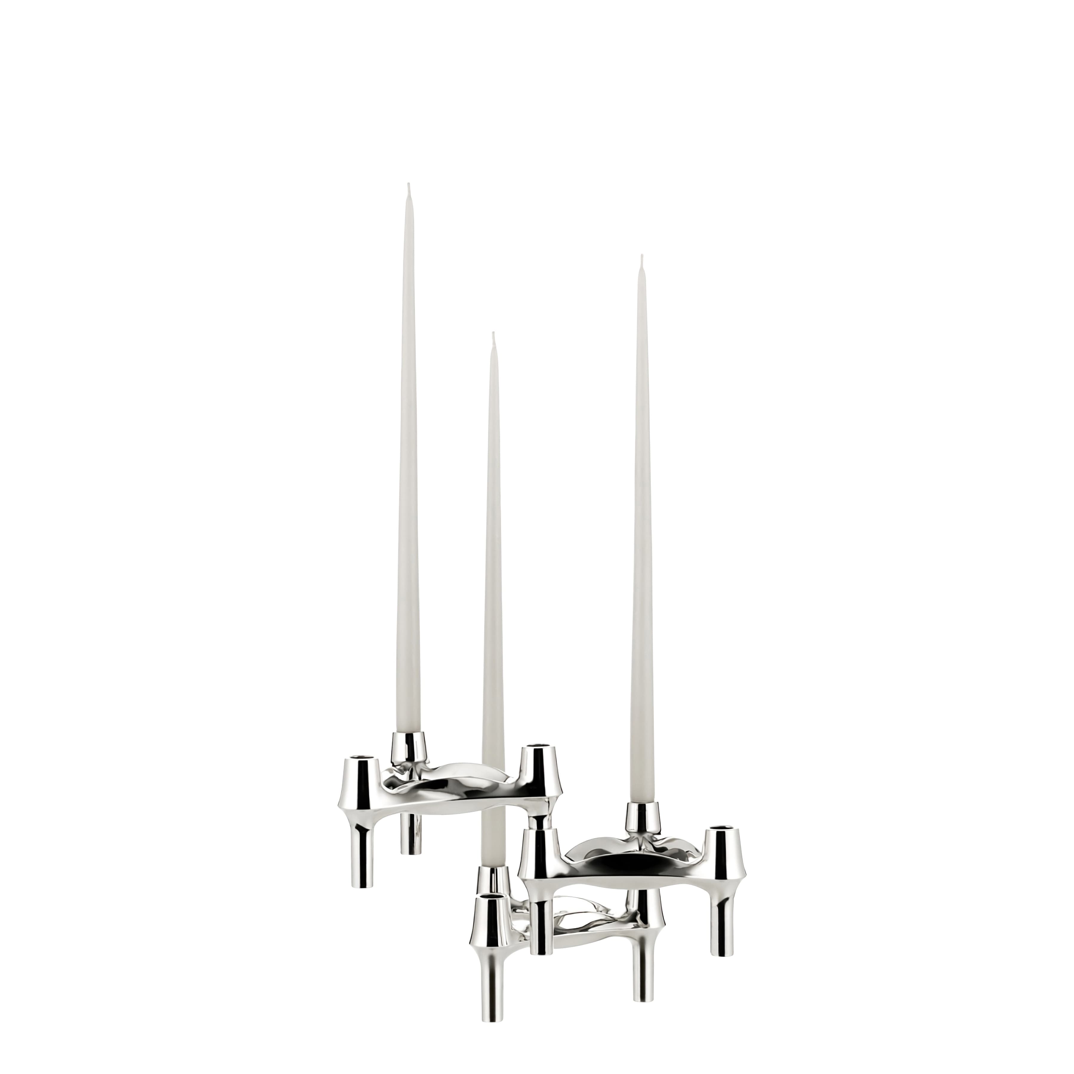 STOFF Nagel BMF Kynttilänjalka Chrome 3-pakkaus