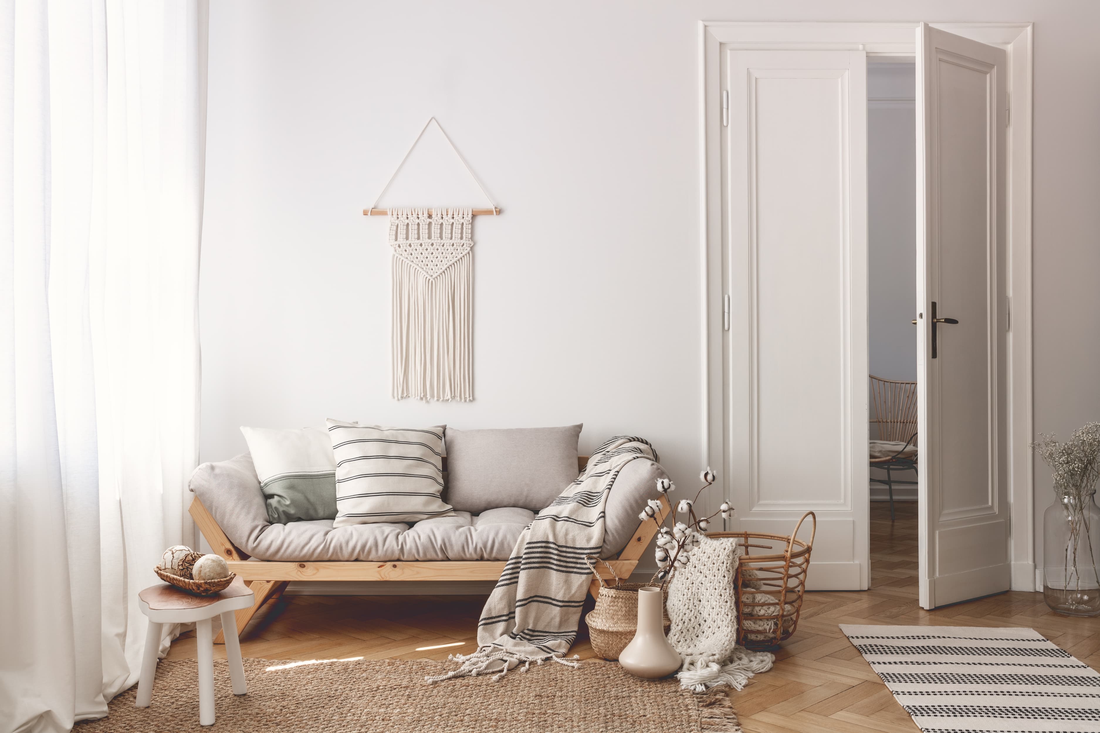 Bebop Sohvasänky Luonnollinen/Pellava 174 cm