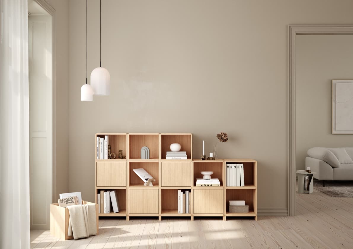 Bricks Cube right kaappi white oak 36x36