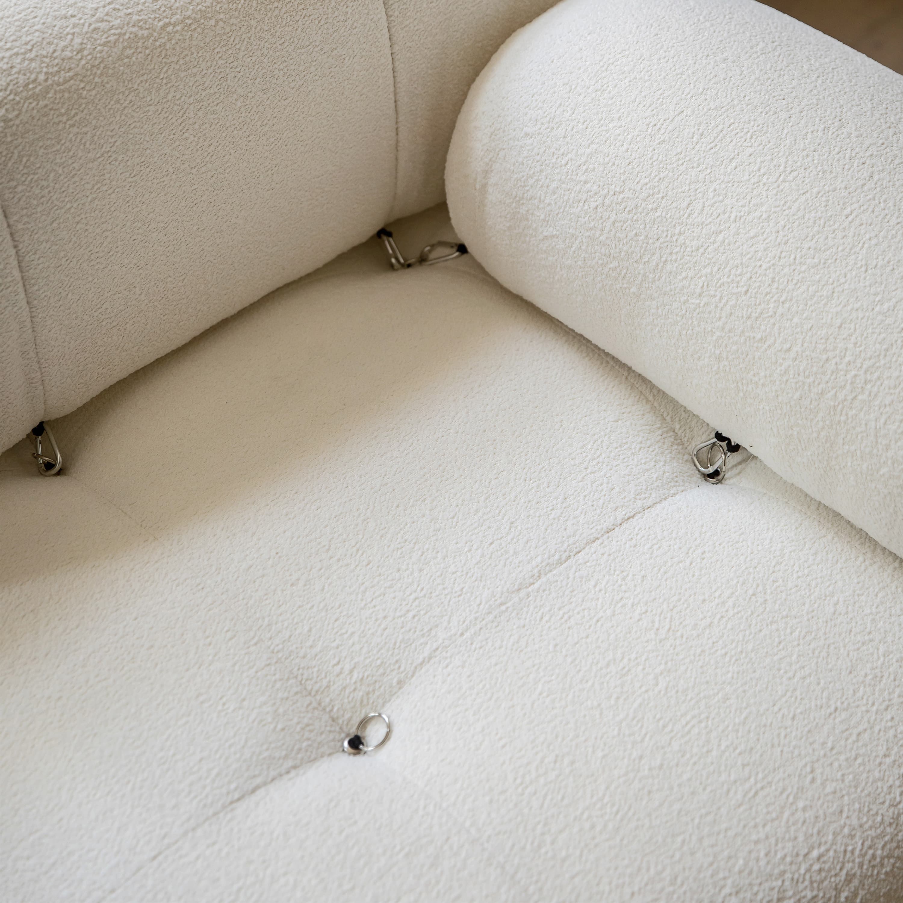Blanca 3-istuttava Sohva White Bouclé