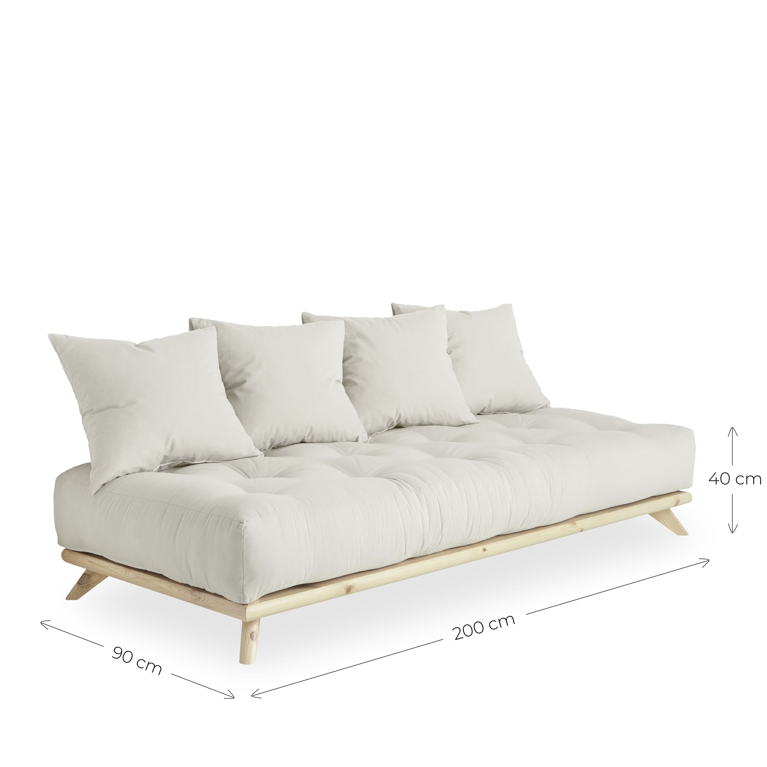 Senza Vuodesohva Luonnollinen/Valkoinen 200 cm