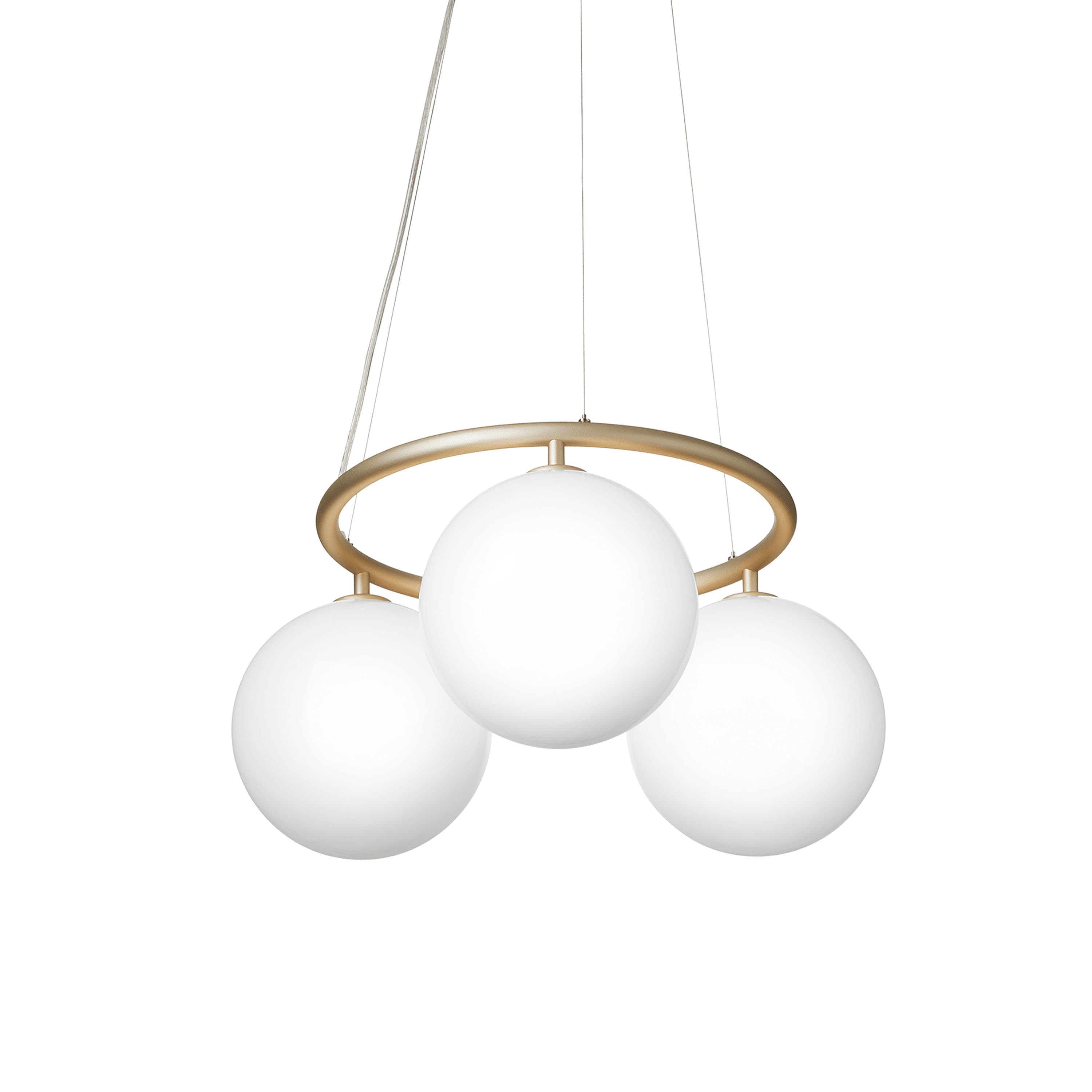 Miira 3 Circular kattovalaisin Brass/Opal