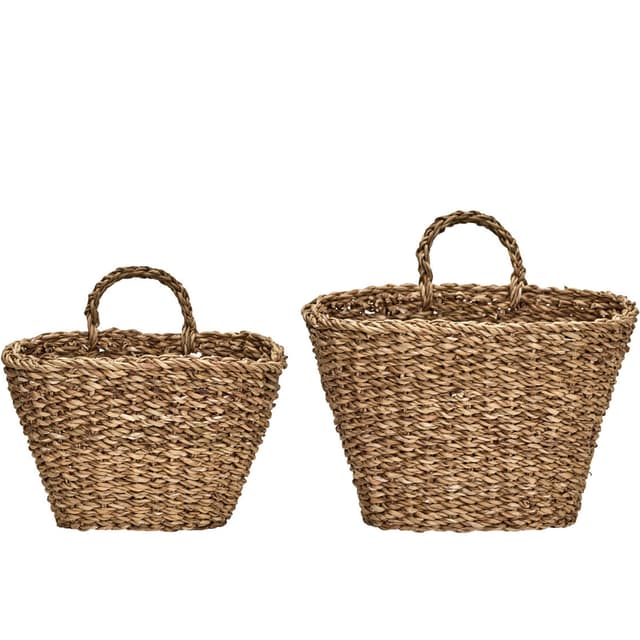 Oval Säilytyskori Natur 2-pack