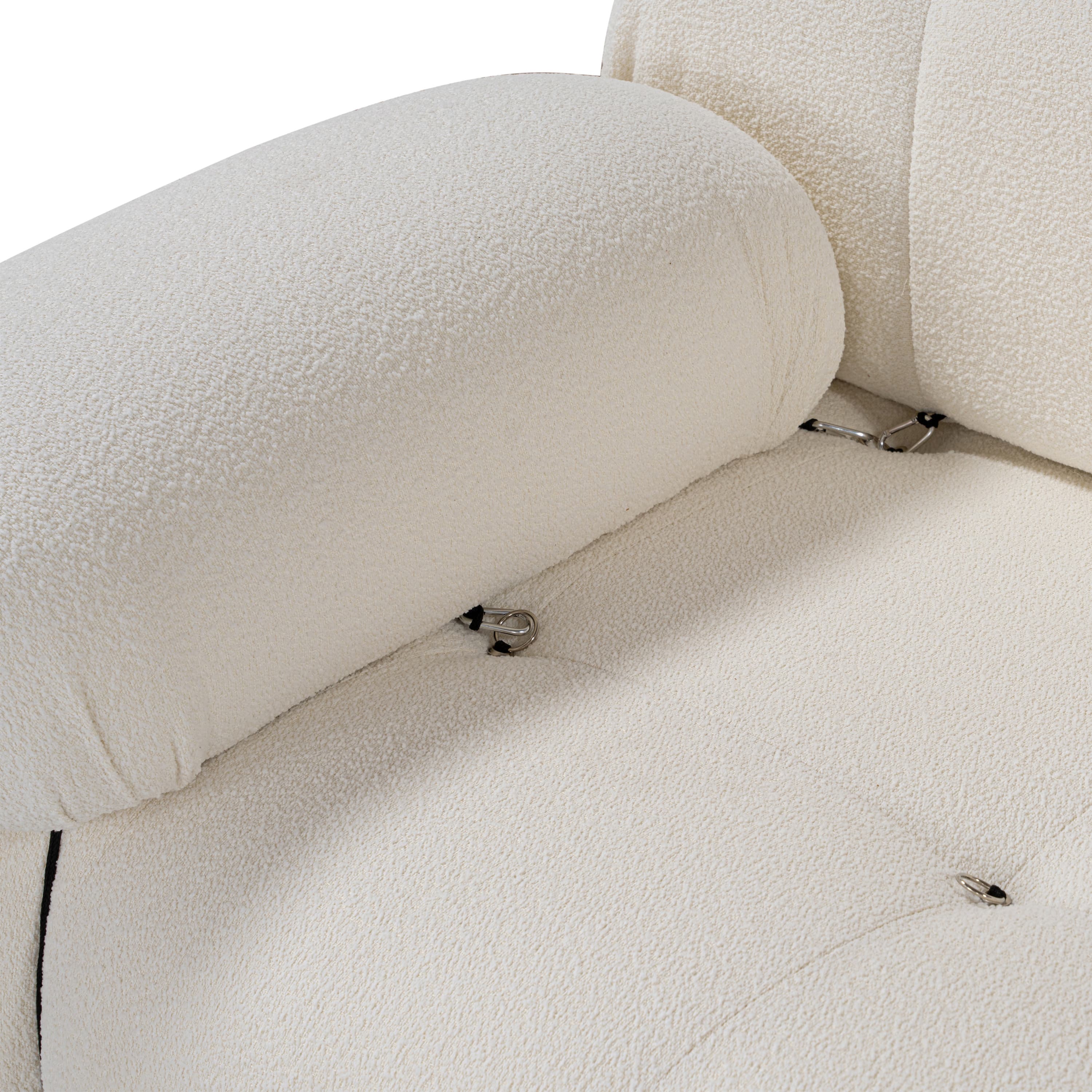 Blanca 3-istuttava Sohva White Bouclé