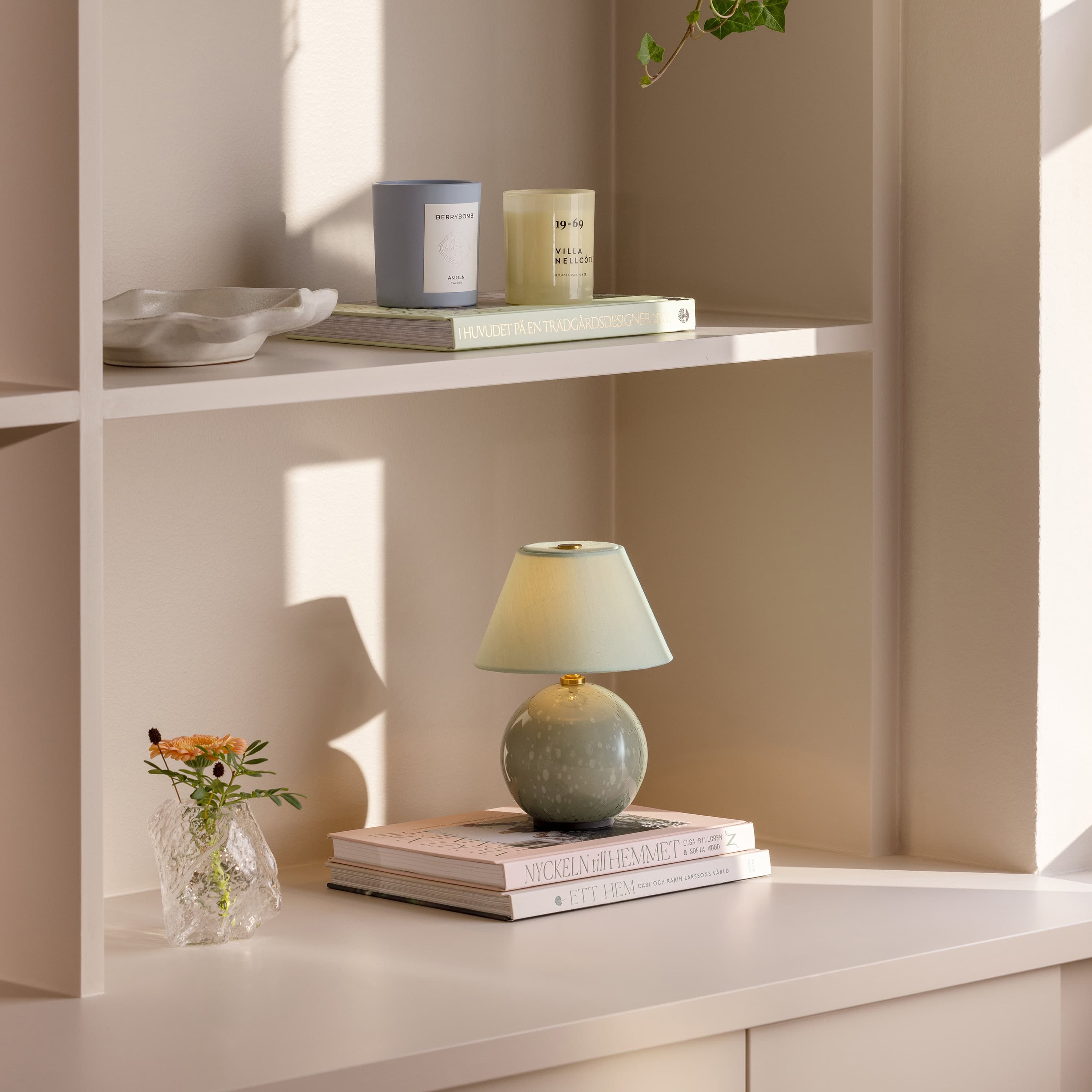 Iris Siirrettävä Pöytävalaisin Vihreä 16 cm