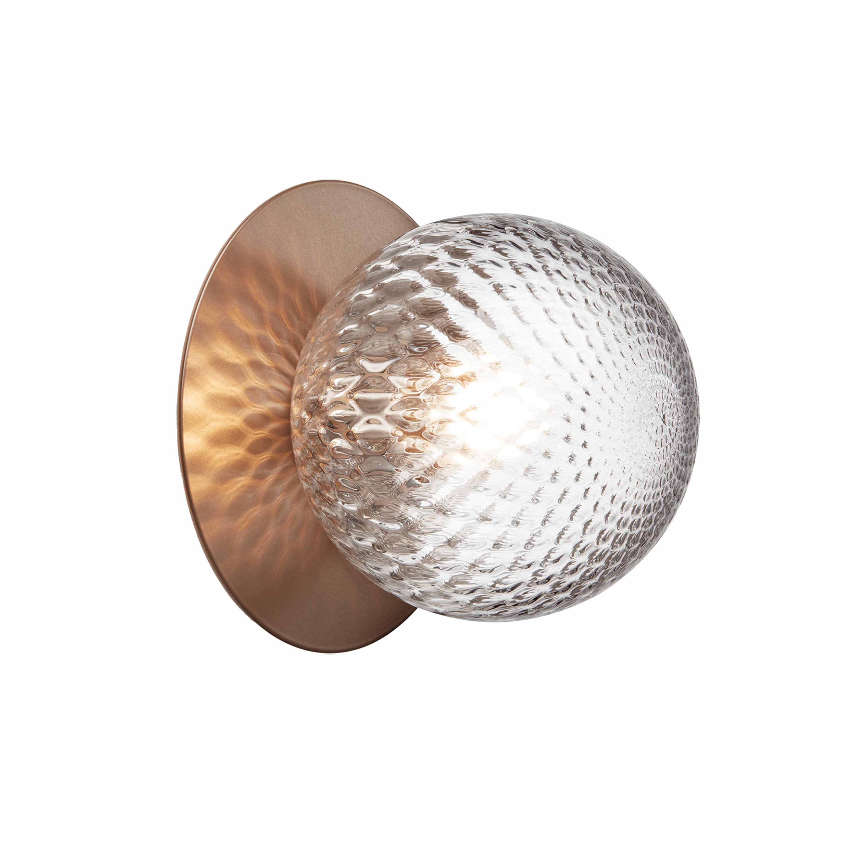 Liila 1 seinä-/kattovalaisin Dark Bronze/Optic Clear Medium