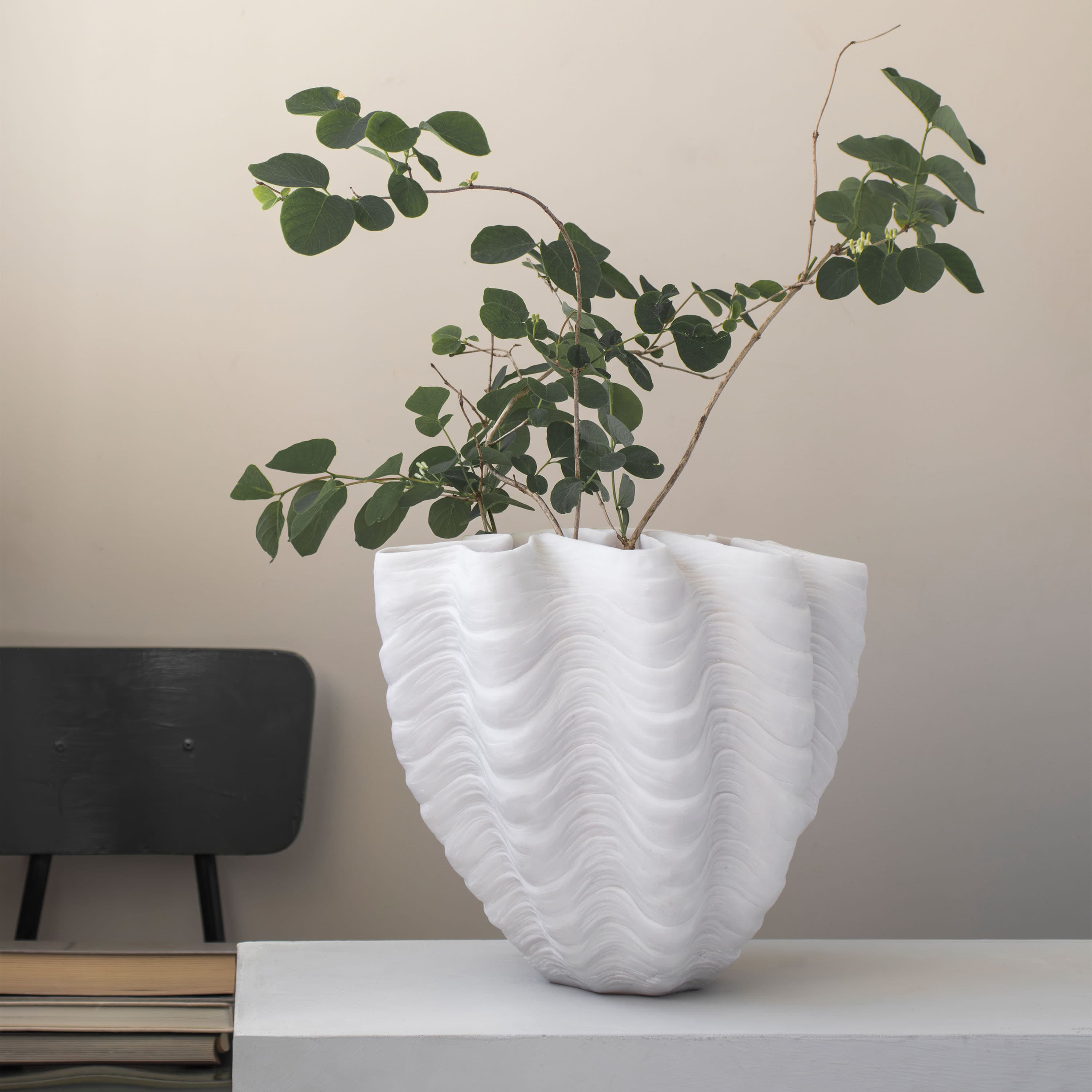 Shell maljakko offwhite large