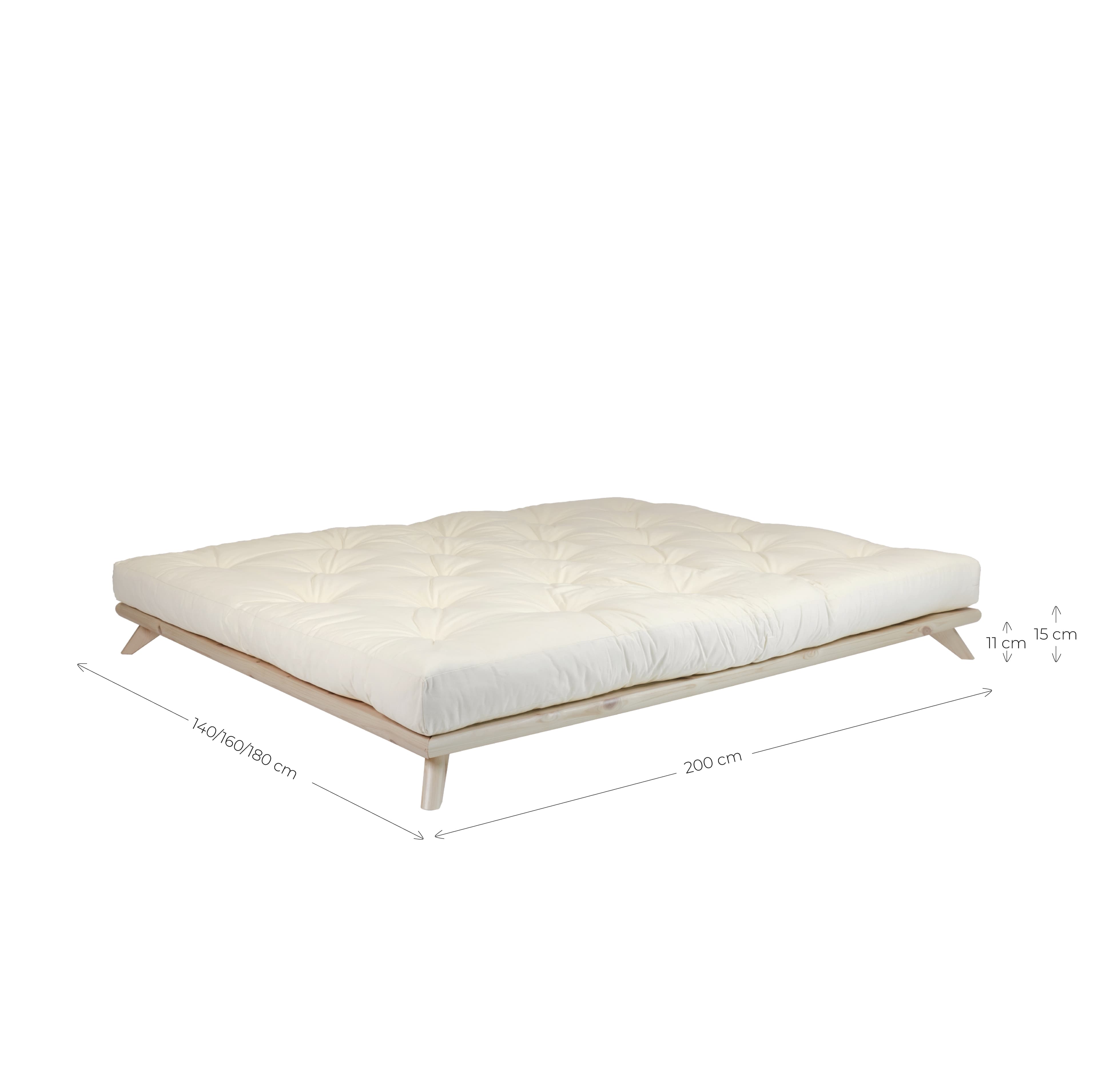 Senza Sängynrunko Luonnollinen 180 cm