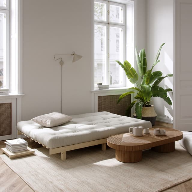 Lean Vuodesohva Natur/Olive Green 190cm