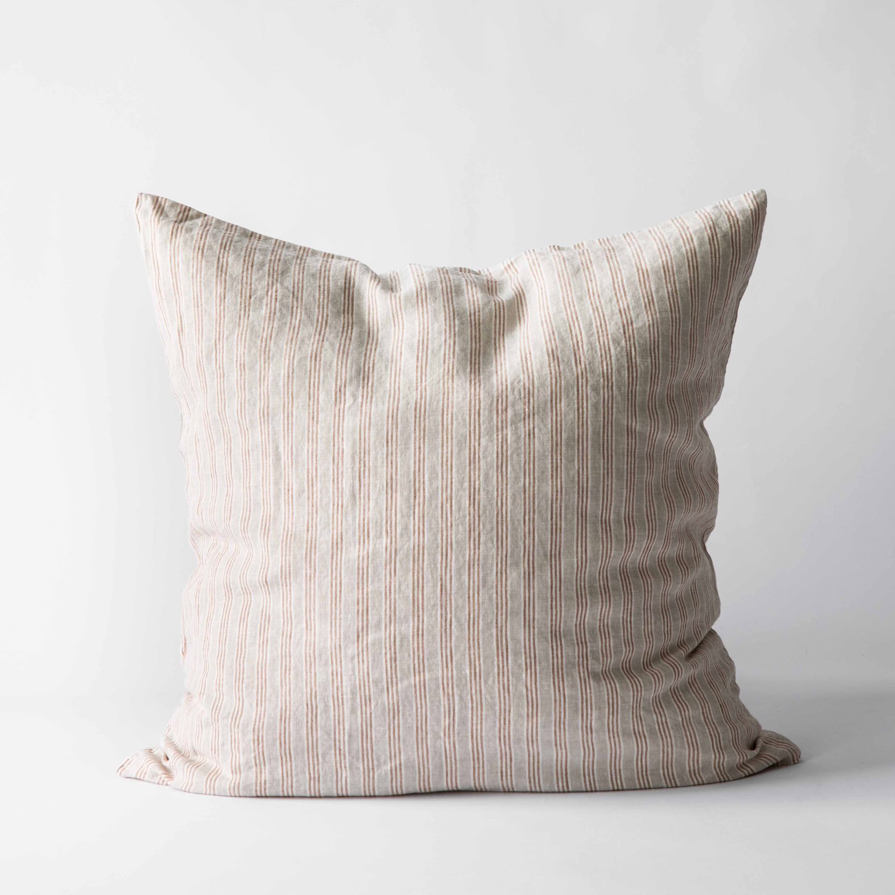 Tyynynpäällinen/tyynyliina pellava hazelnut stripe 65x65