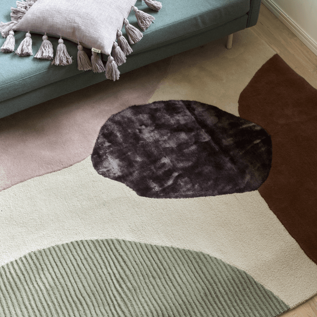 Topaz Villa-/Viskoosimatto Ivory/Green 250 x 350