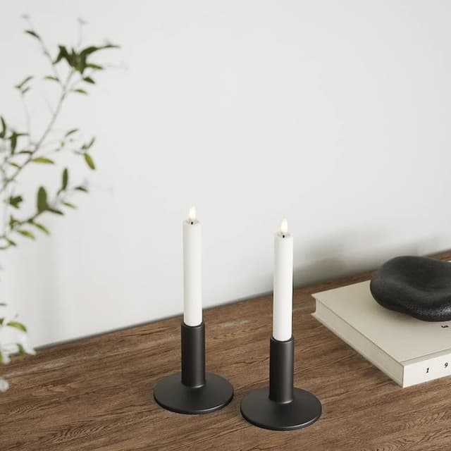 LED Kruunukynttilä Valkoinen 15cm 2 kpl setti