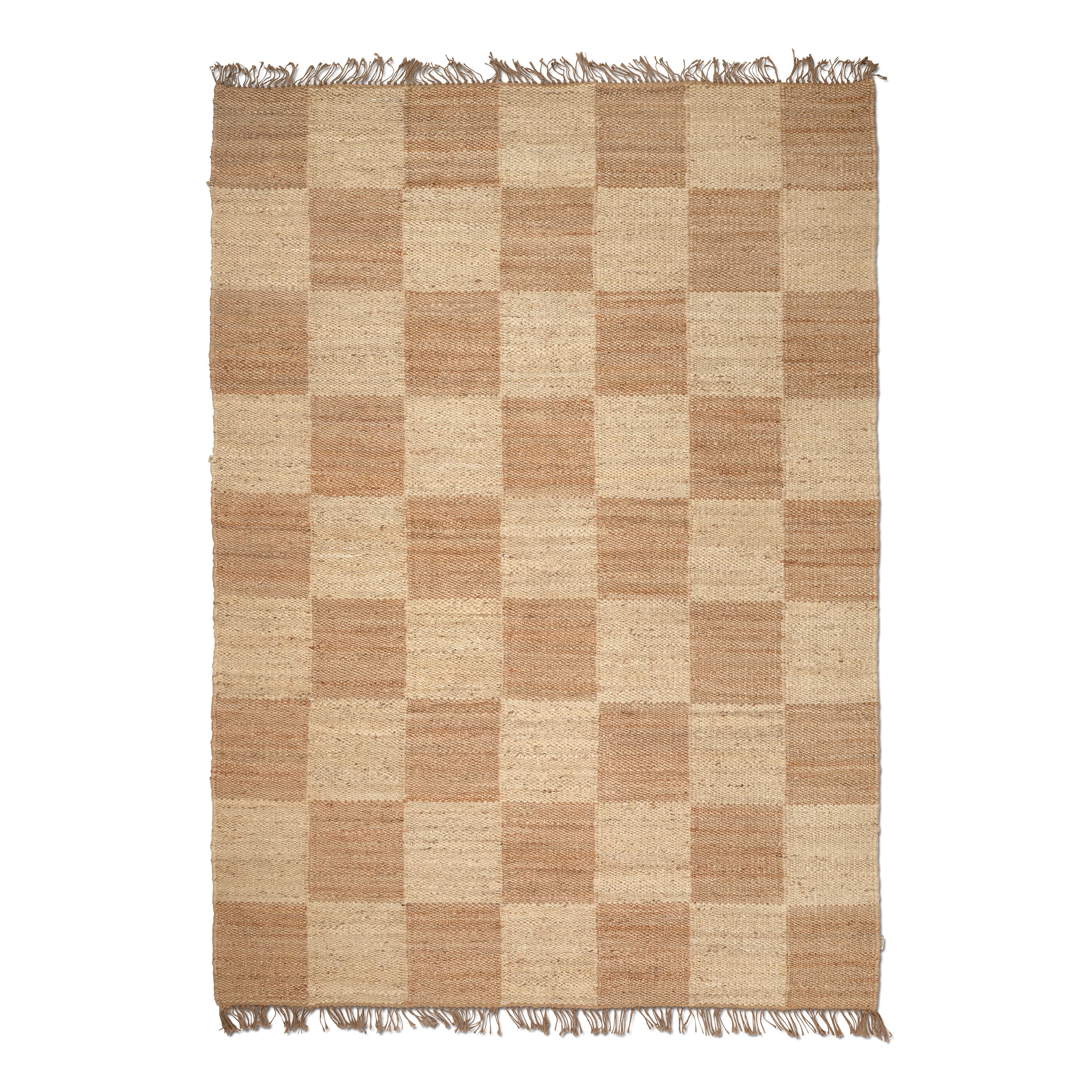 Squares Matto Juutti Luonnonväri 170x230