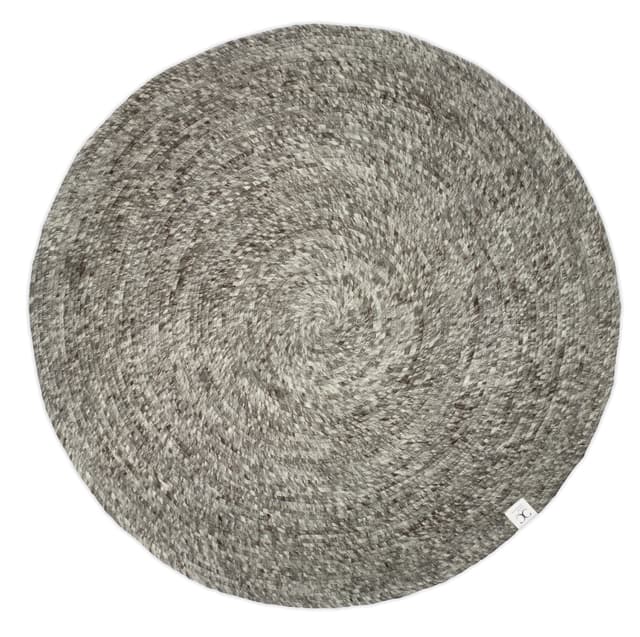 Merino Pyöreä villamatto Grey Ø160 cm