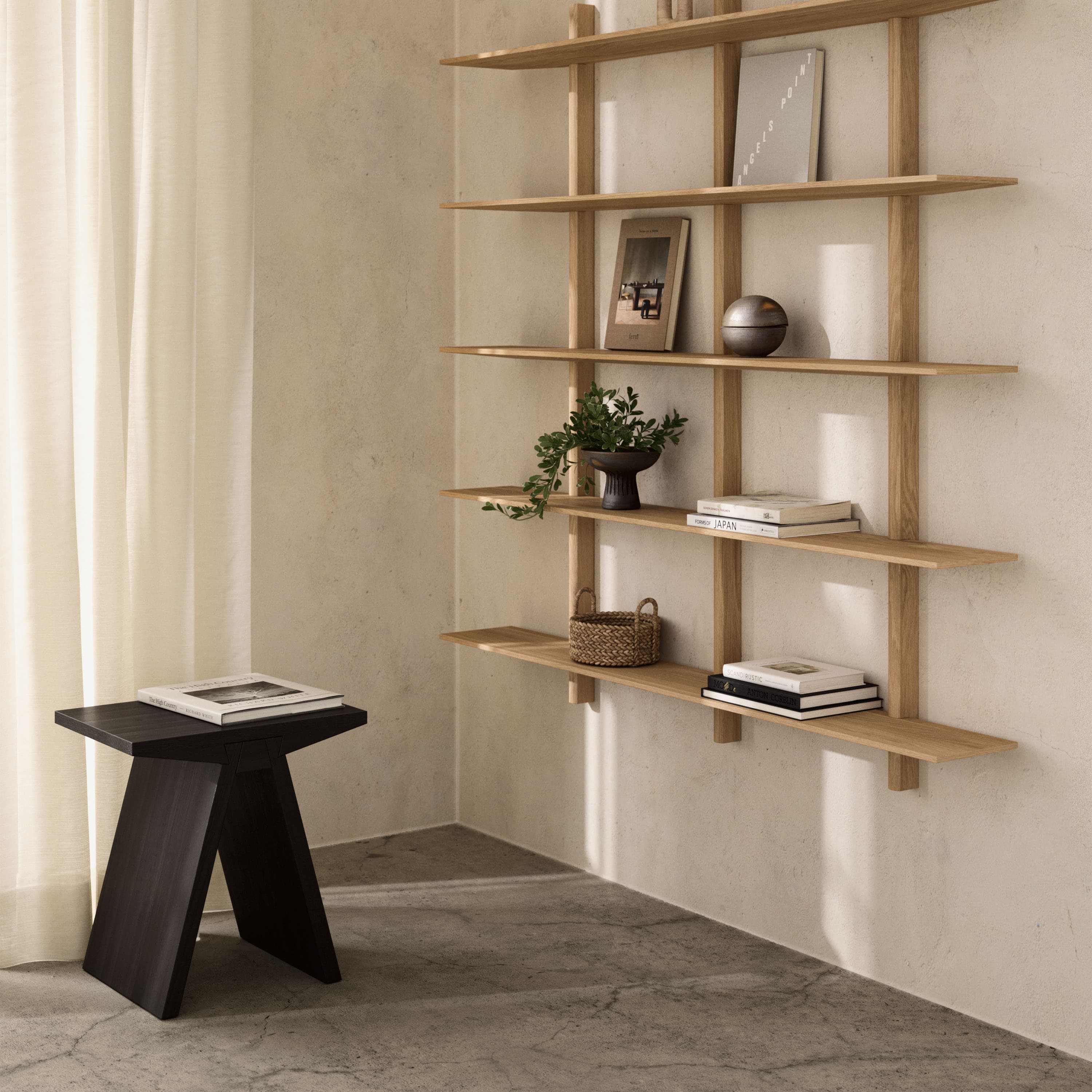 Angle Jakkara Black Stain/Oil Ash 45x29