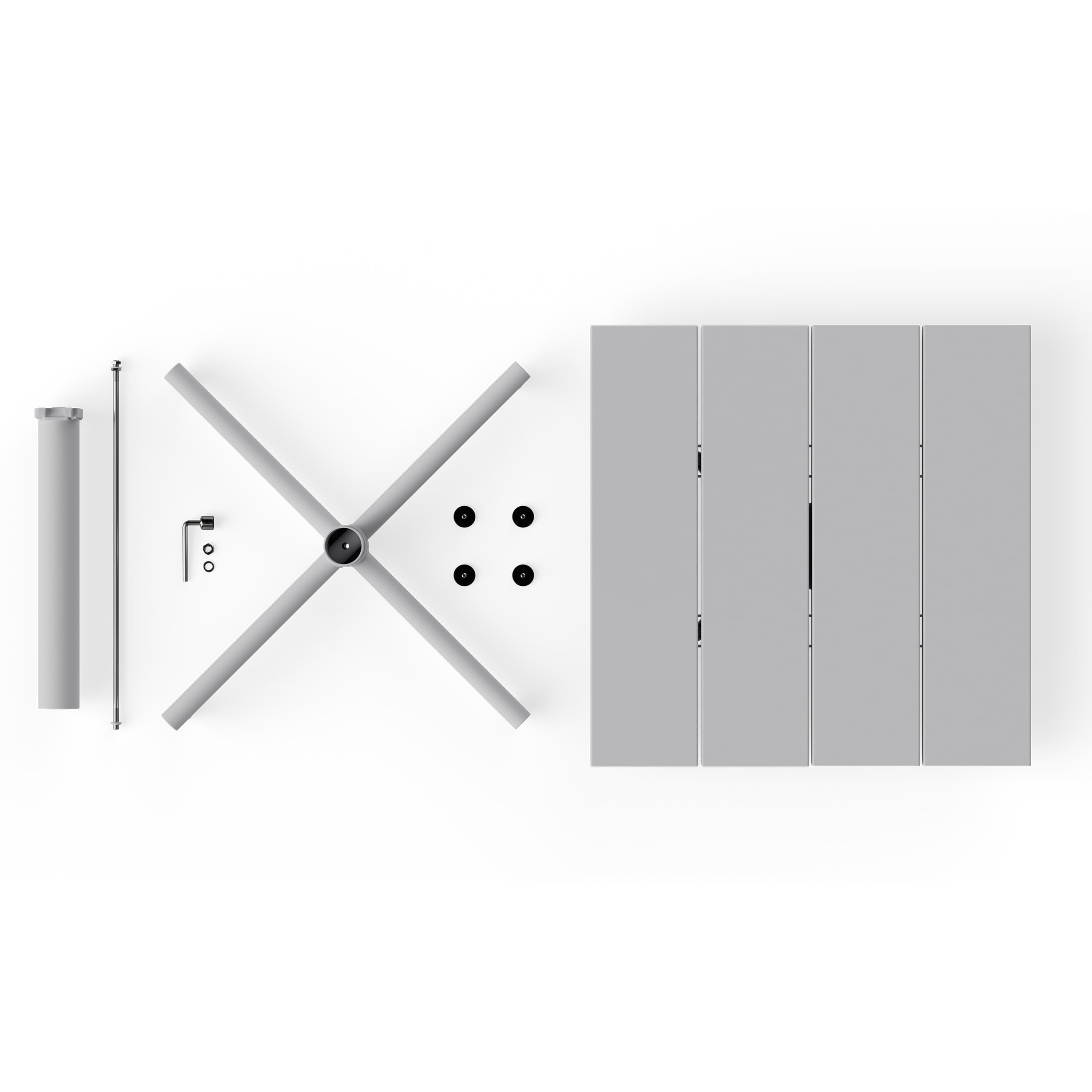Fred's Square Bistreau Pöytä Light Grey 80x80