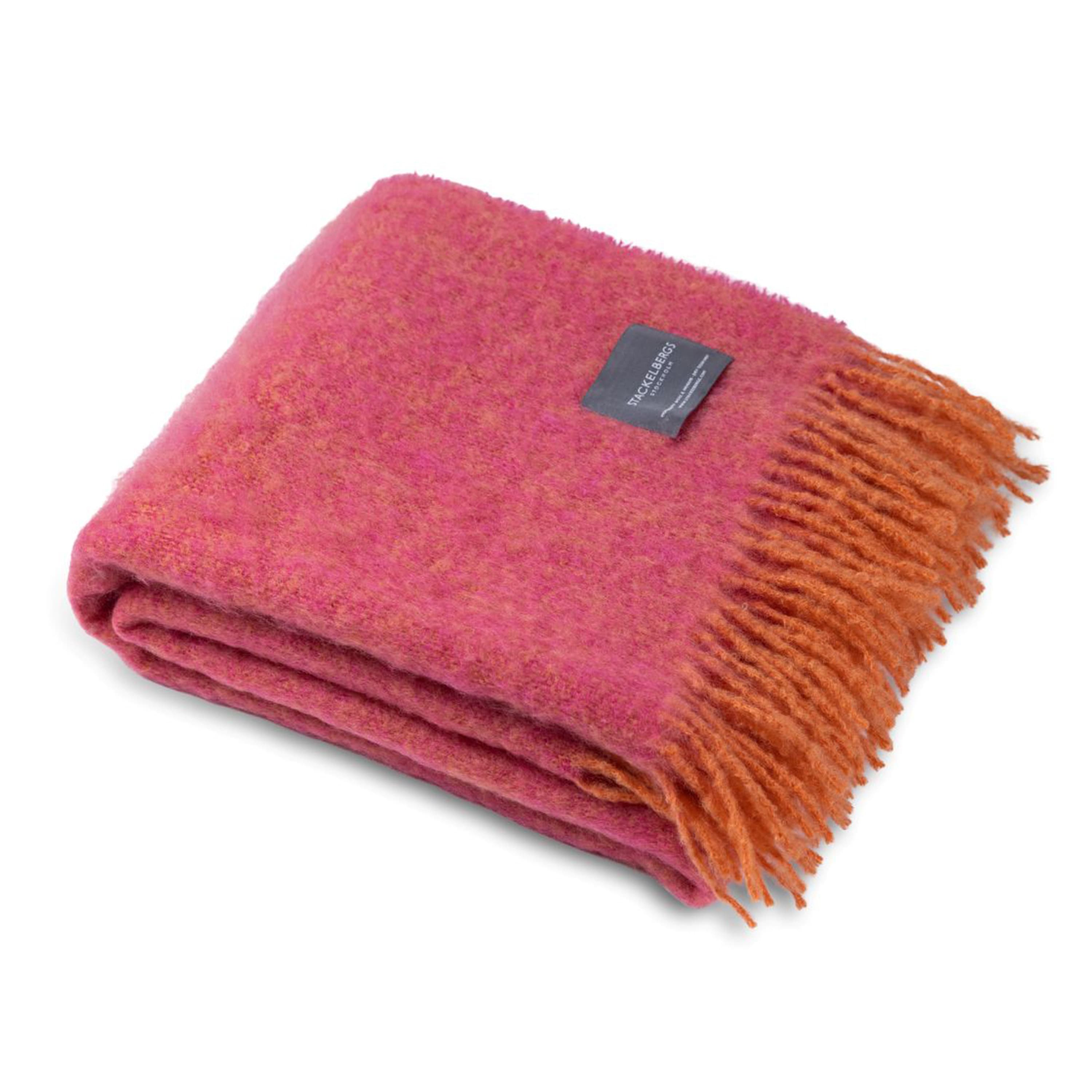 Mohair Torkkupeitto Oranssi/Pion Melange
