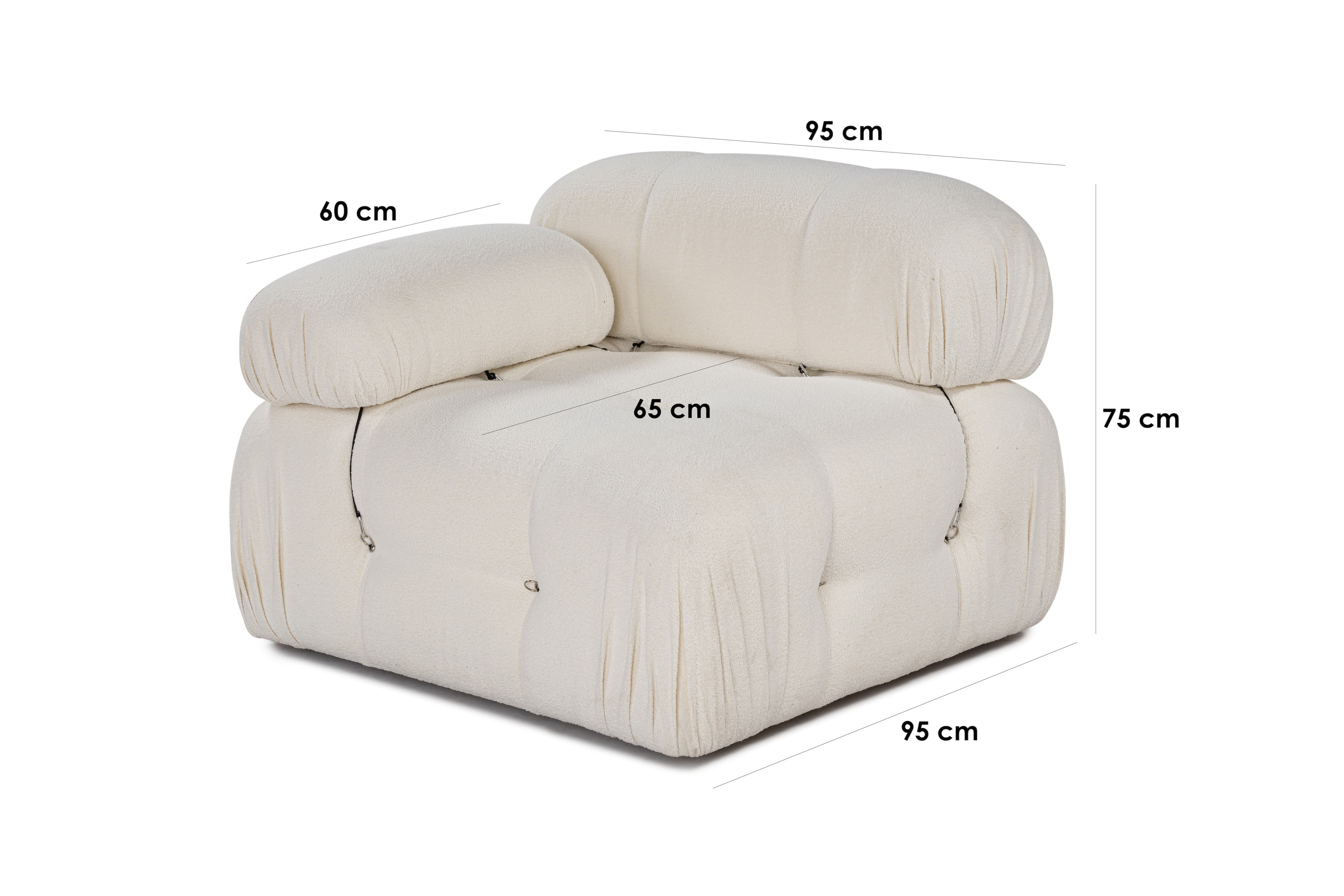 Blanca Vasen Moduuli White Bouclé