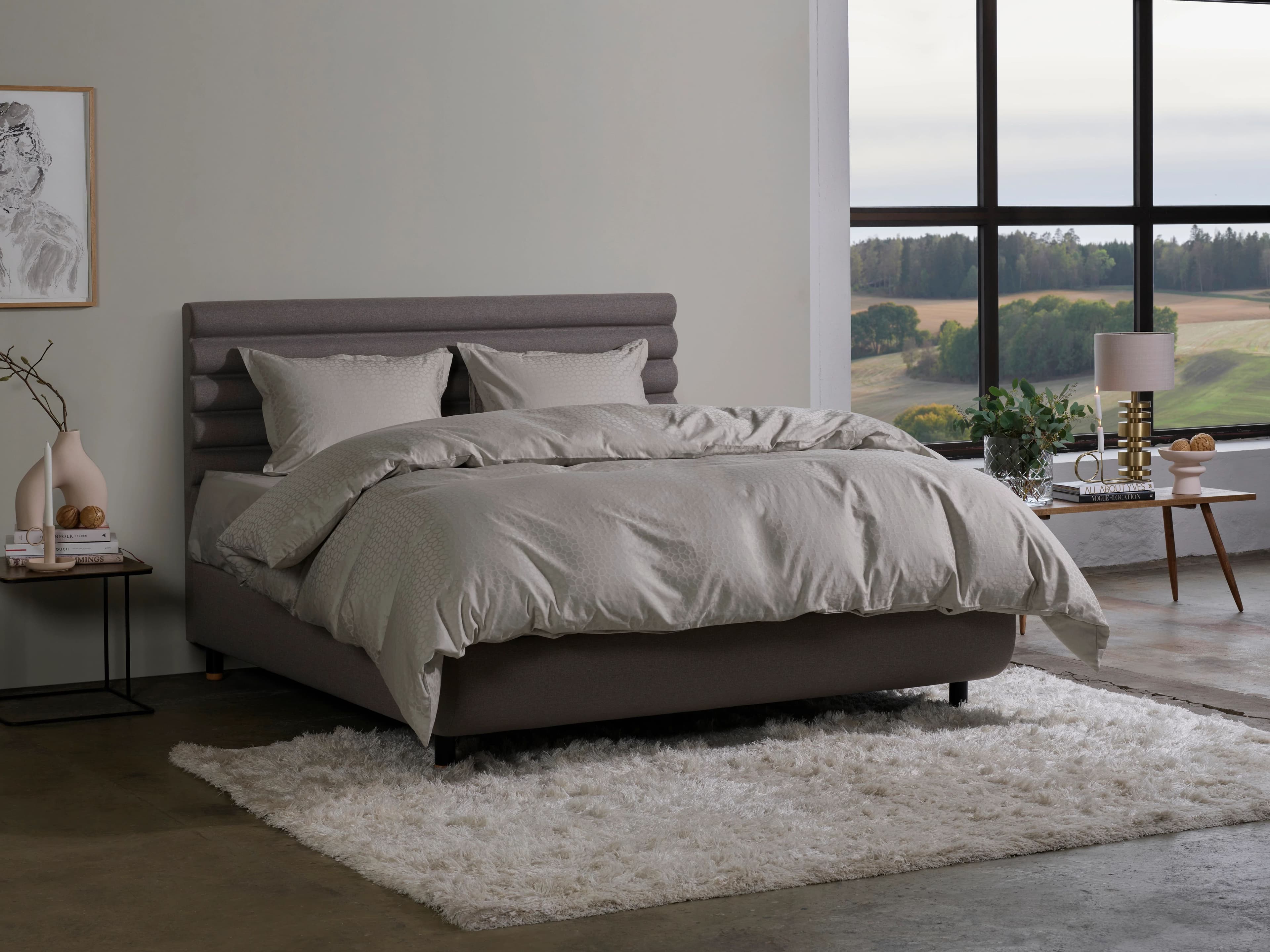 Satin Luxe Jacquard Pussilakana Luonto 225x220