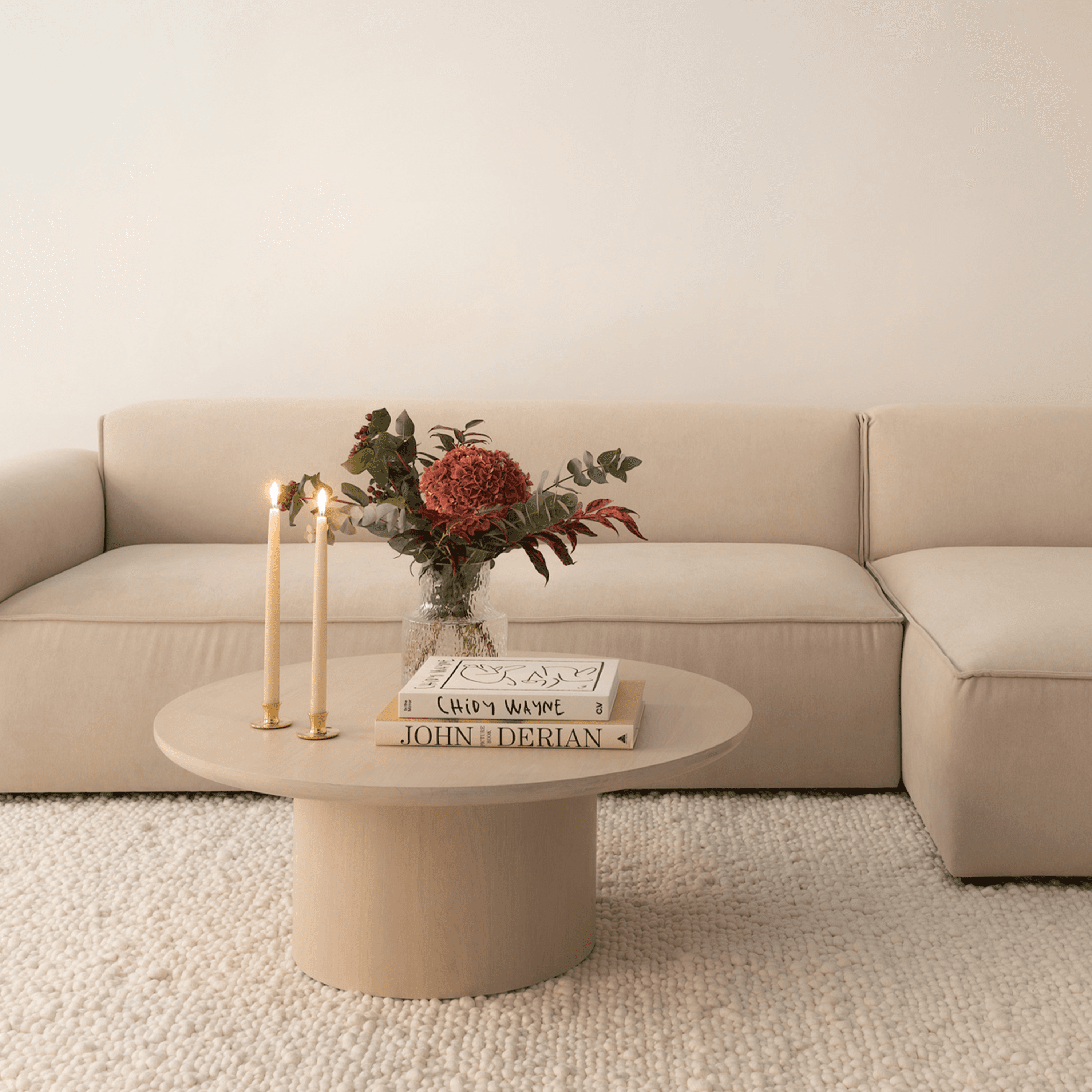 Gia Sohvapöytä Valkoöljytty Tammi 90 cm