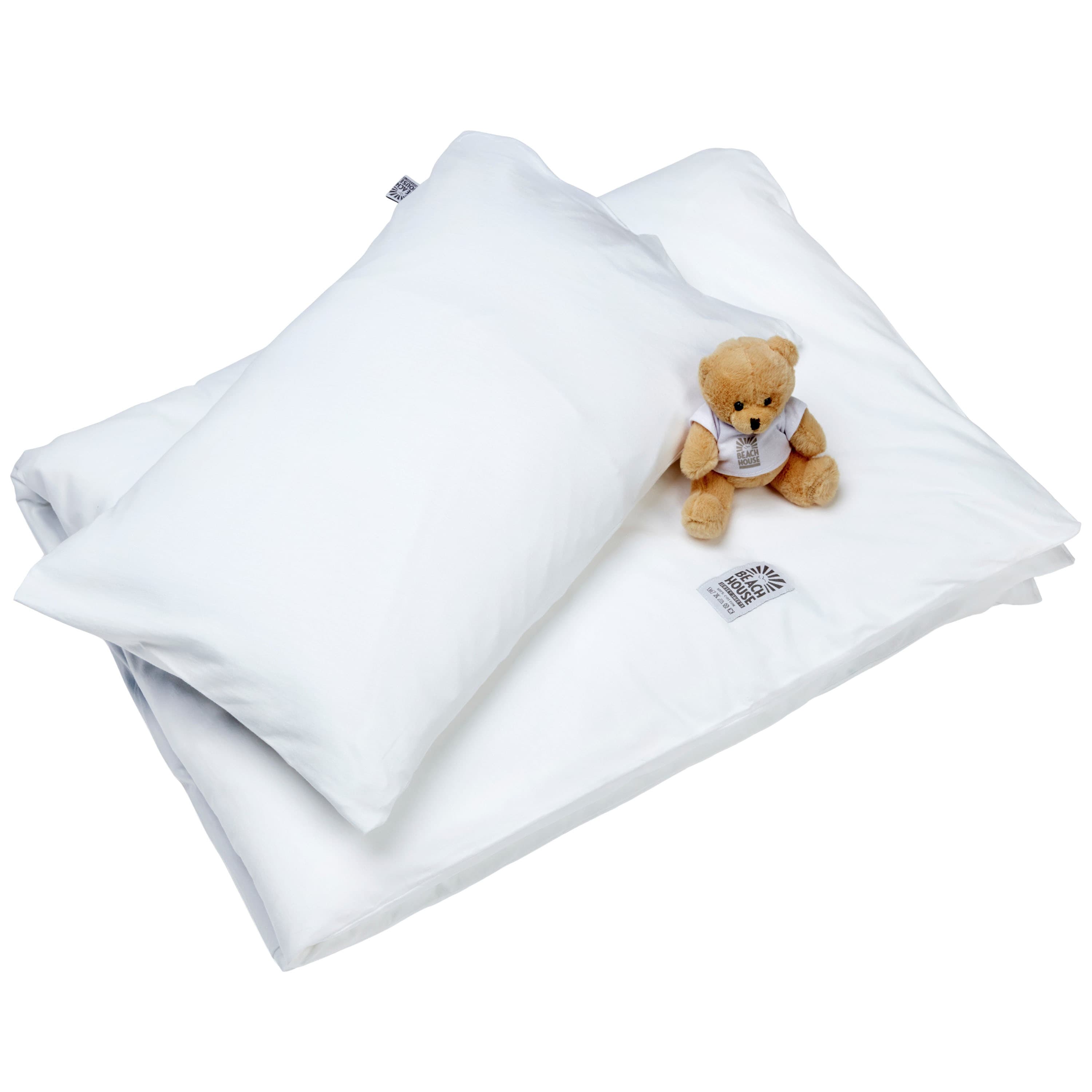 Baby vuodevaatteet Plain pussilakanasetti valkoinen 100x130