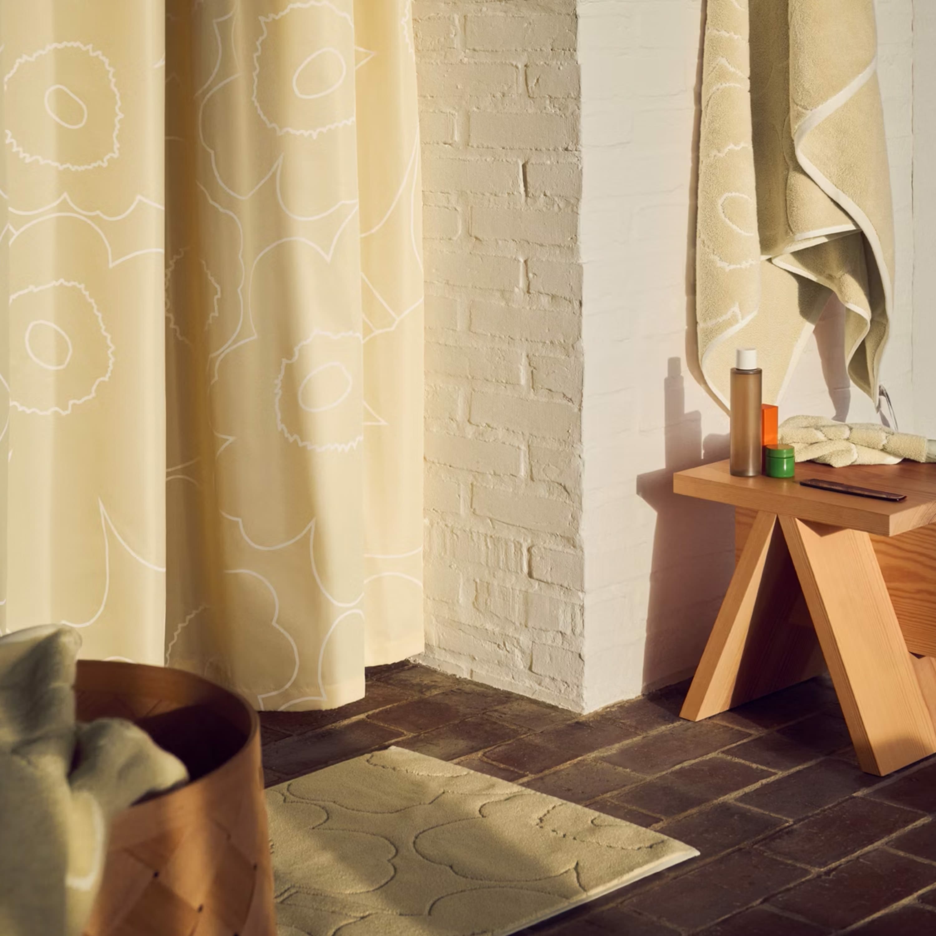 Piirto Unikko Kylpymatto Straw/Off White 80x50