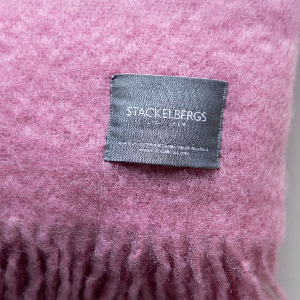 Mohair torkkupeitto mellow rose/brick melange