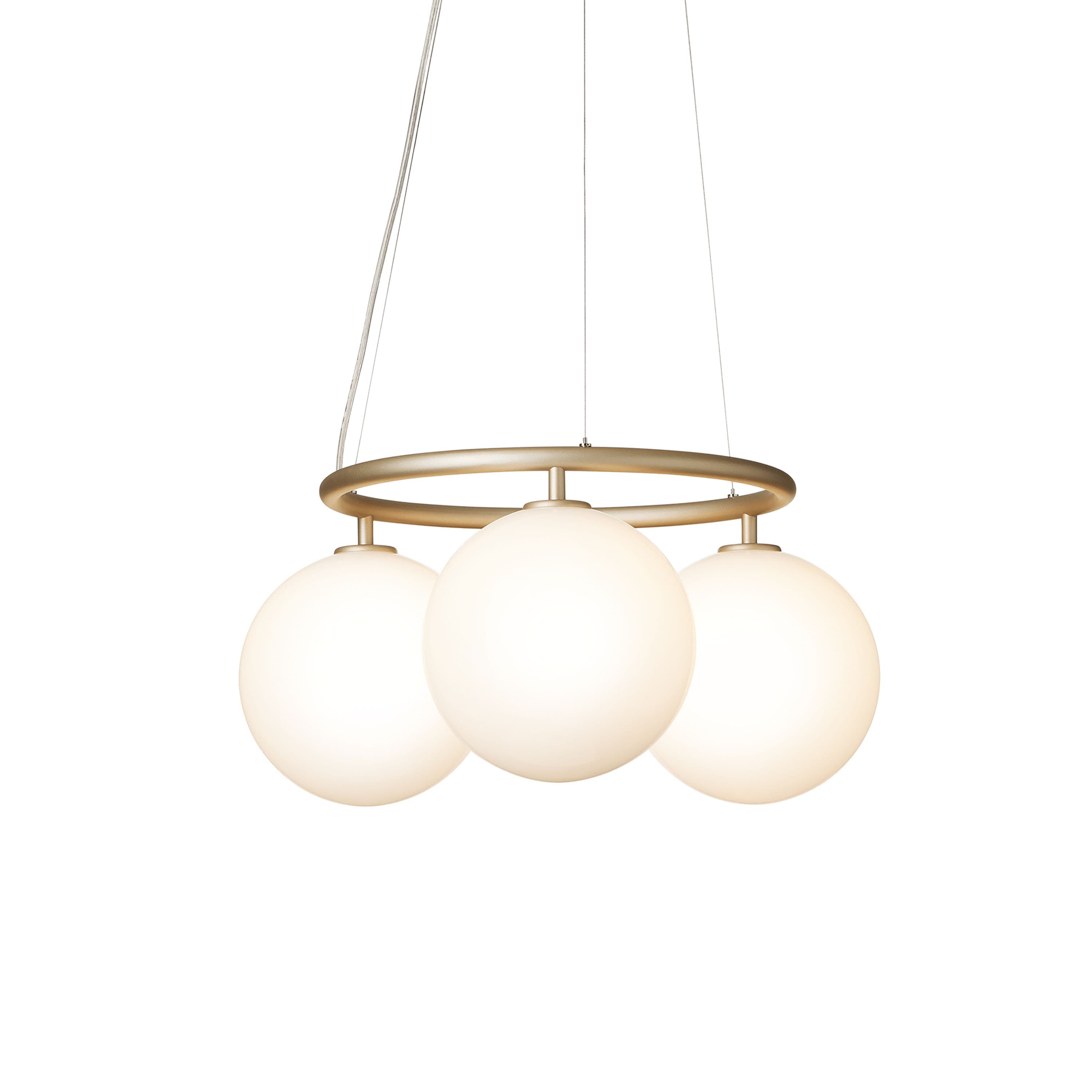 Miira 3 Circular kattovalaisin Brass/Opal