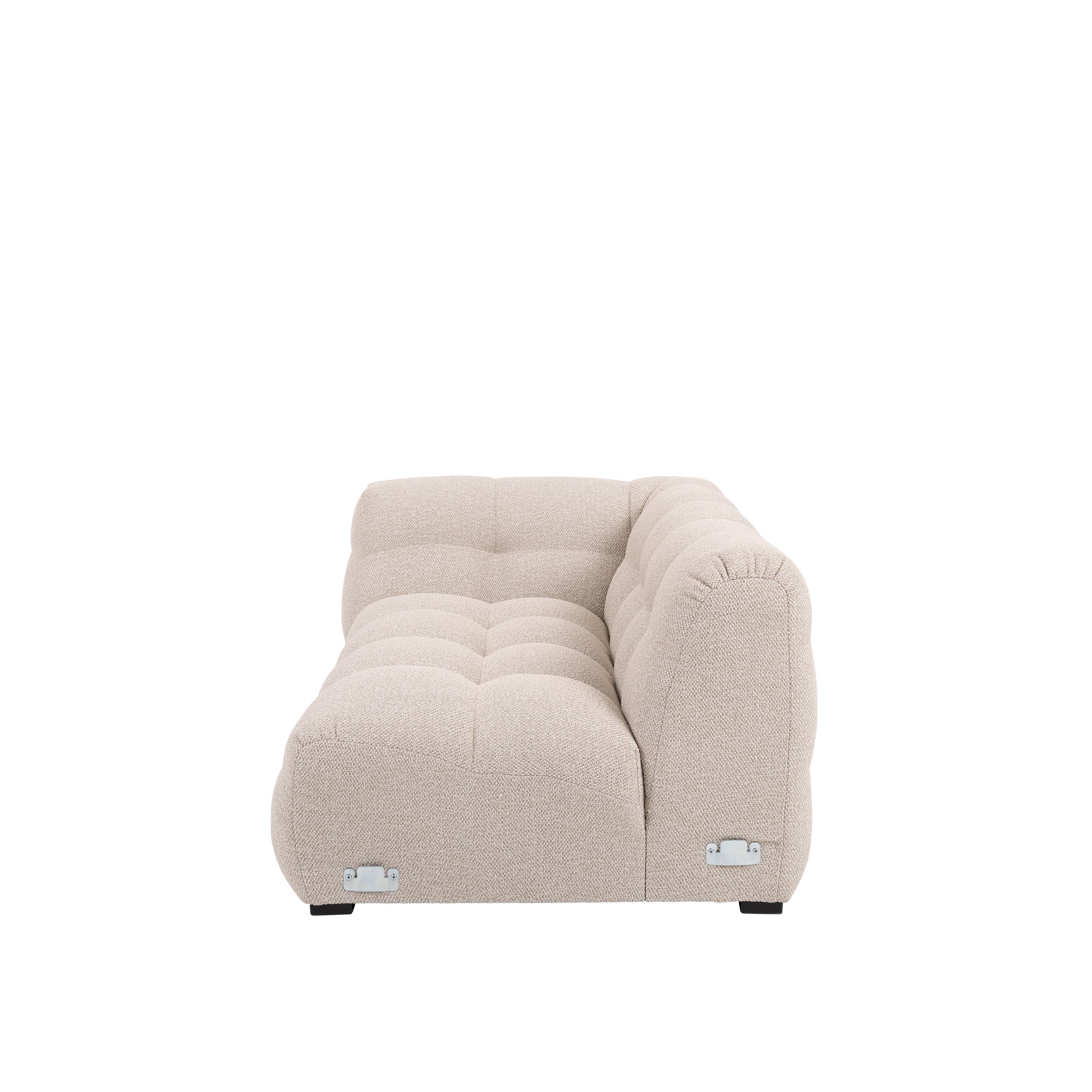 Billie 1.5-istuttava Sivumoduuli Vasen Käsinoja Beige Bouclé 141cm