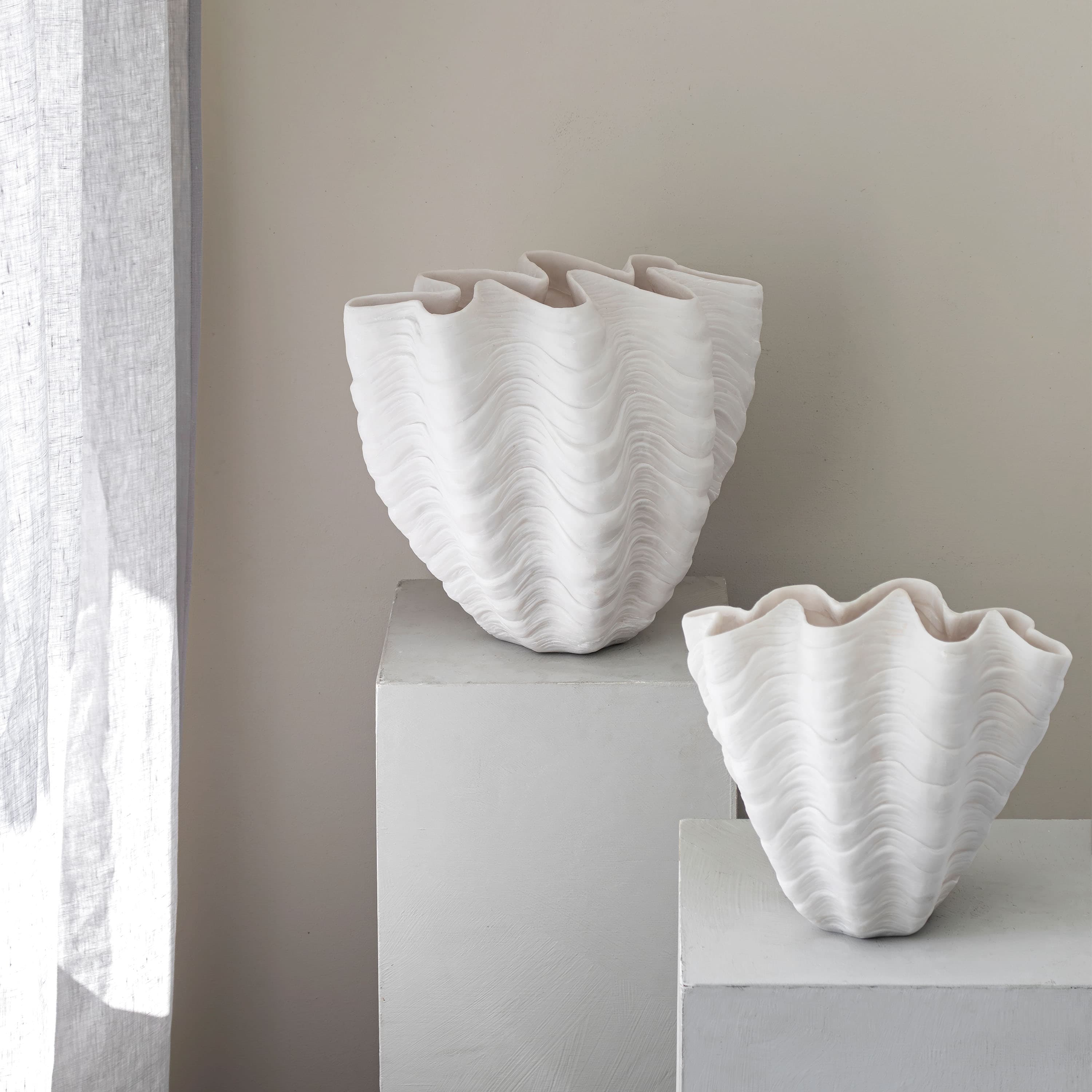 Shell maljakko offwhite large