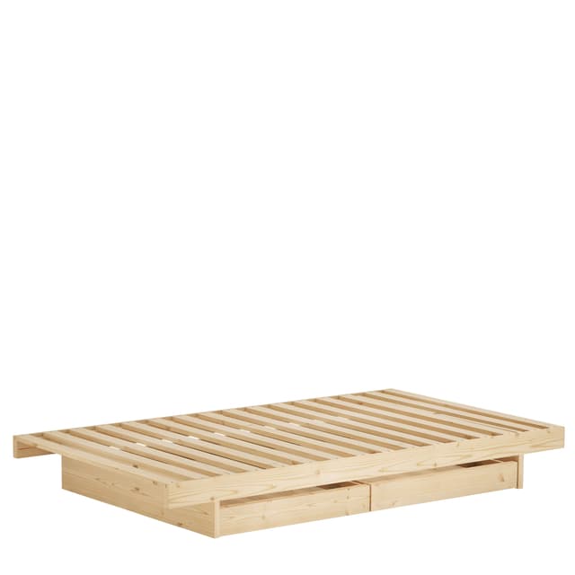 Kanso Sänkyrunko Sisältäen 2 Laatikkoa Raw 180cm