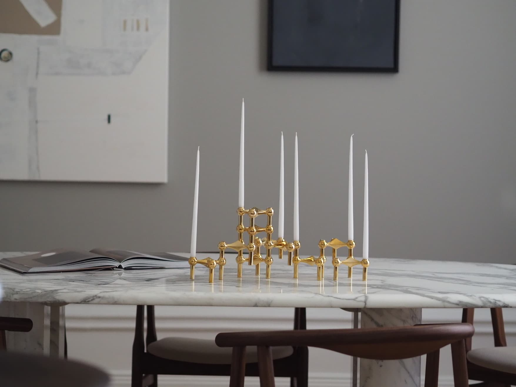 STOFF Nagel Kynttilänjalka Solid Brass 3-pakkaus