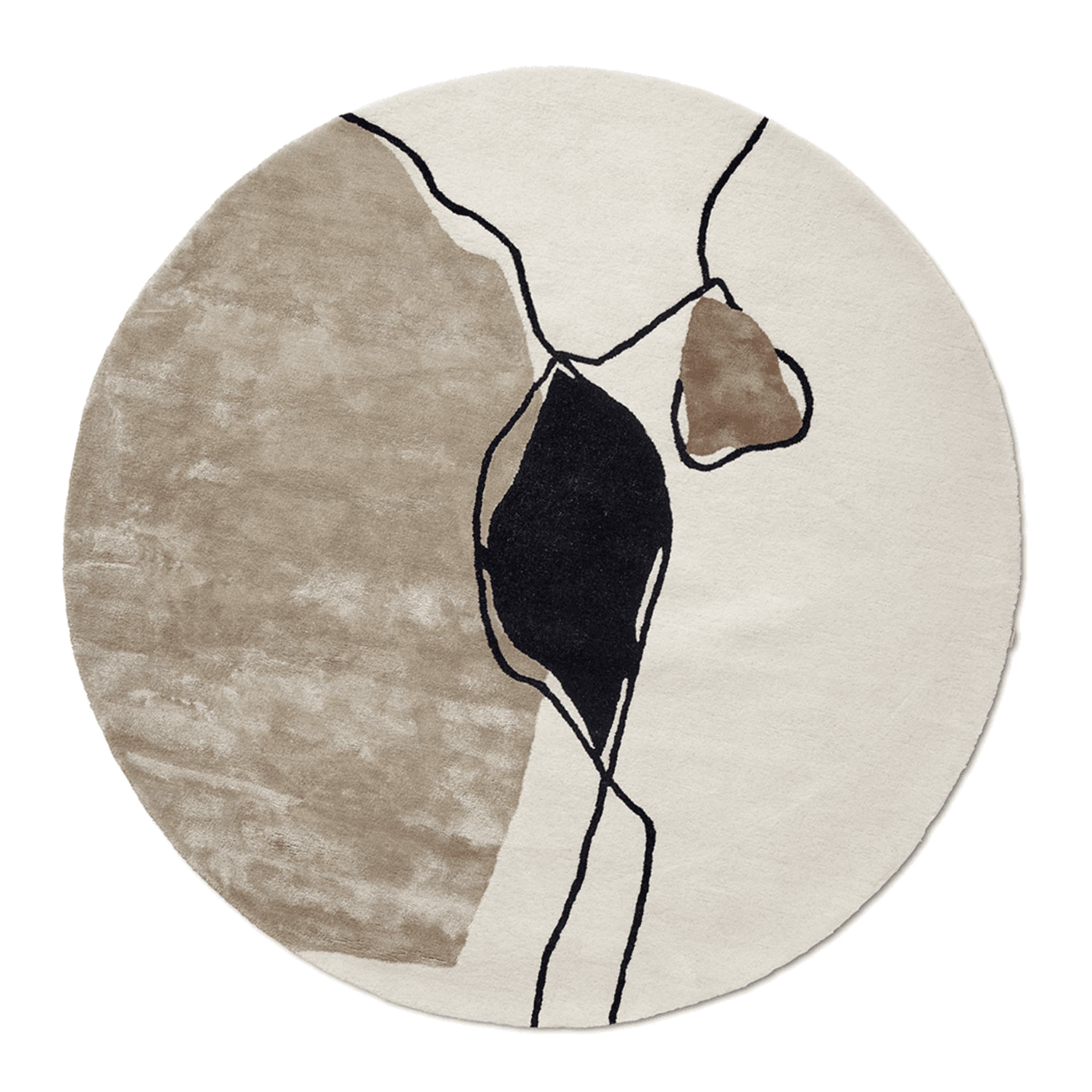 Abstract Villamatto Pyöreä Ivory Ø200