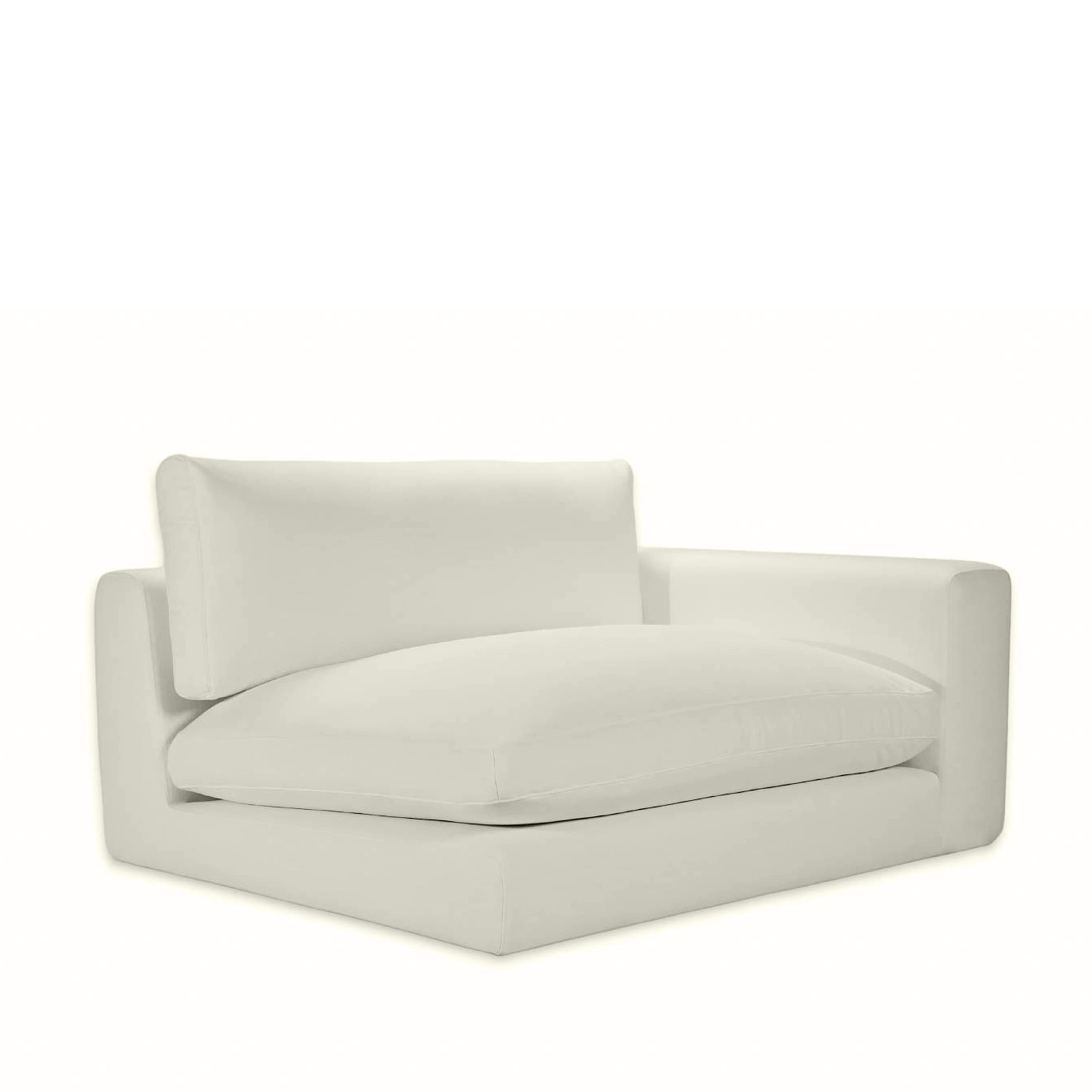 Capri 1,5-Sitzer-Sofamodul mit rechter Armlehne Beige 142cm