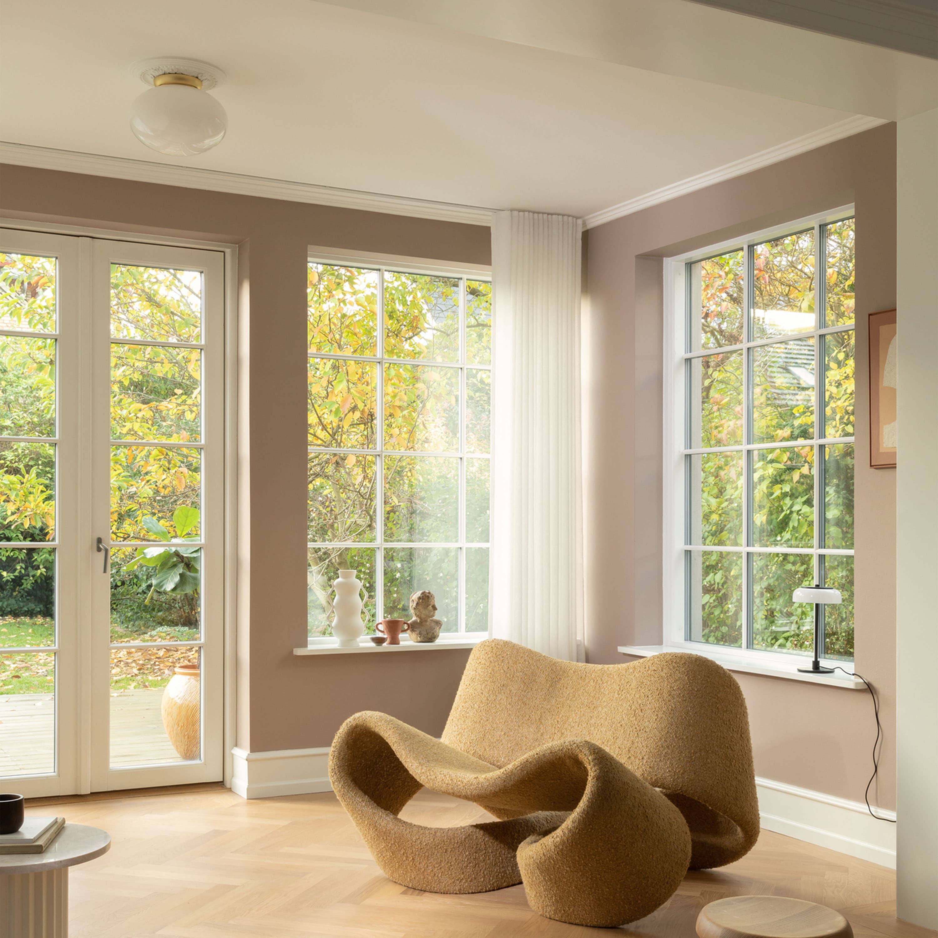 Rizzatto 301 kattovalaisin Satin Brass/Opal