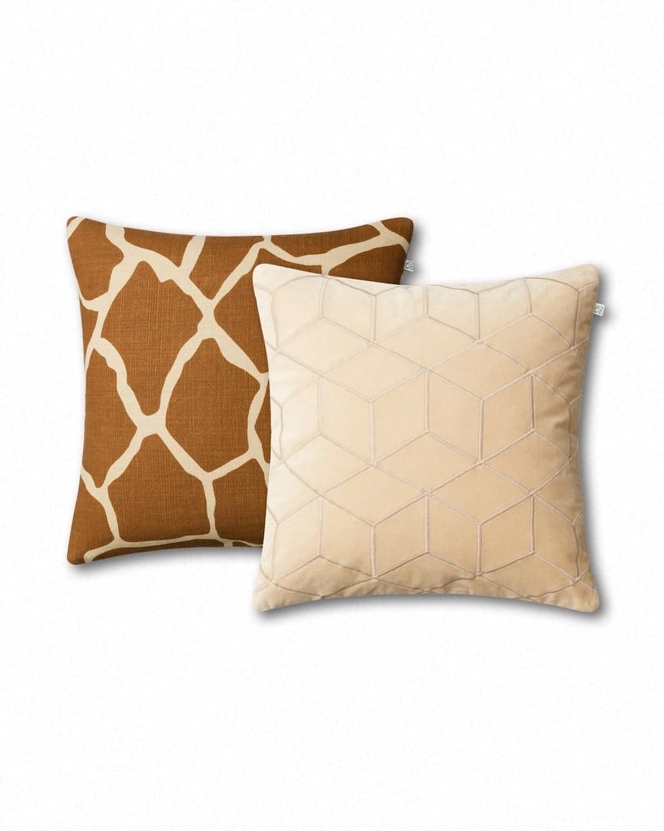 Vir Tyynynpäällinen Sametti Cognac 50 x 50