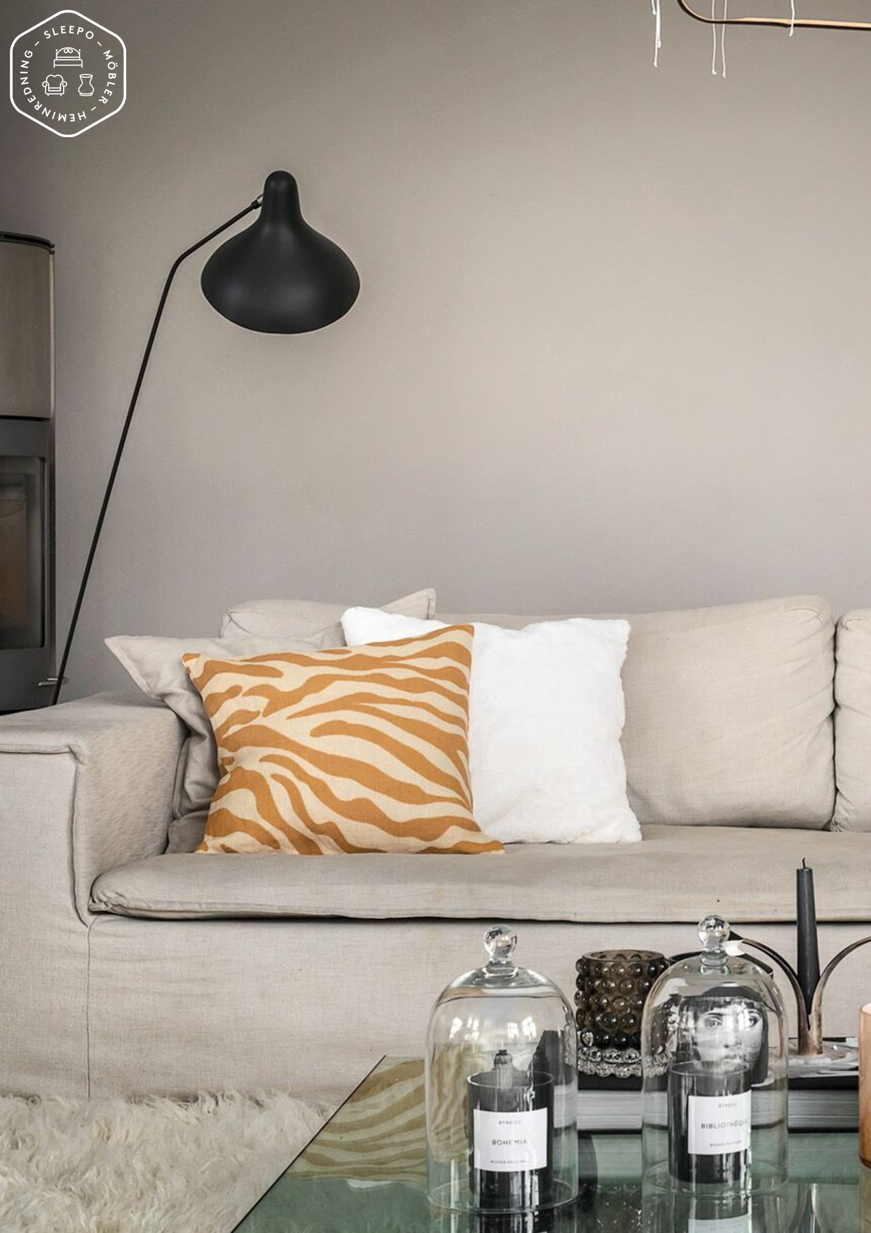 Zebra Pellava Tyynynpäällinen Taivaansininen 50x50