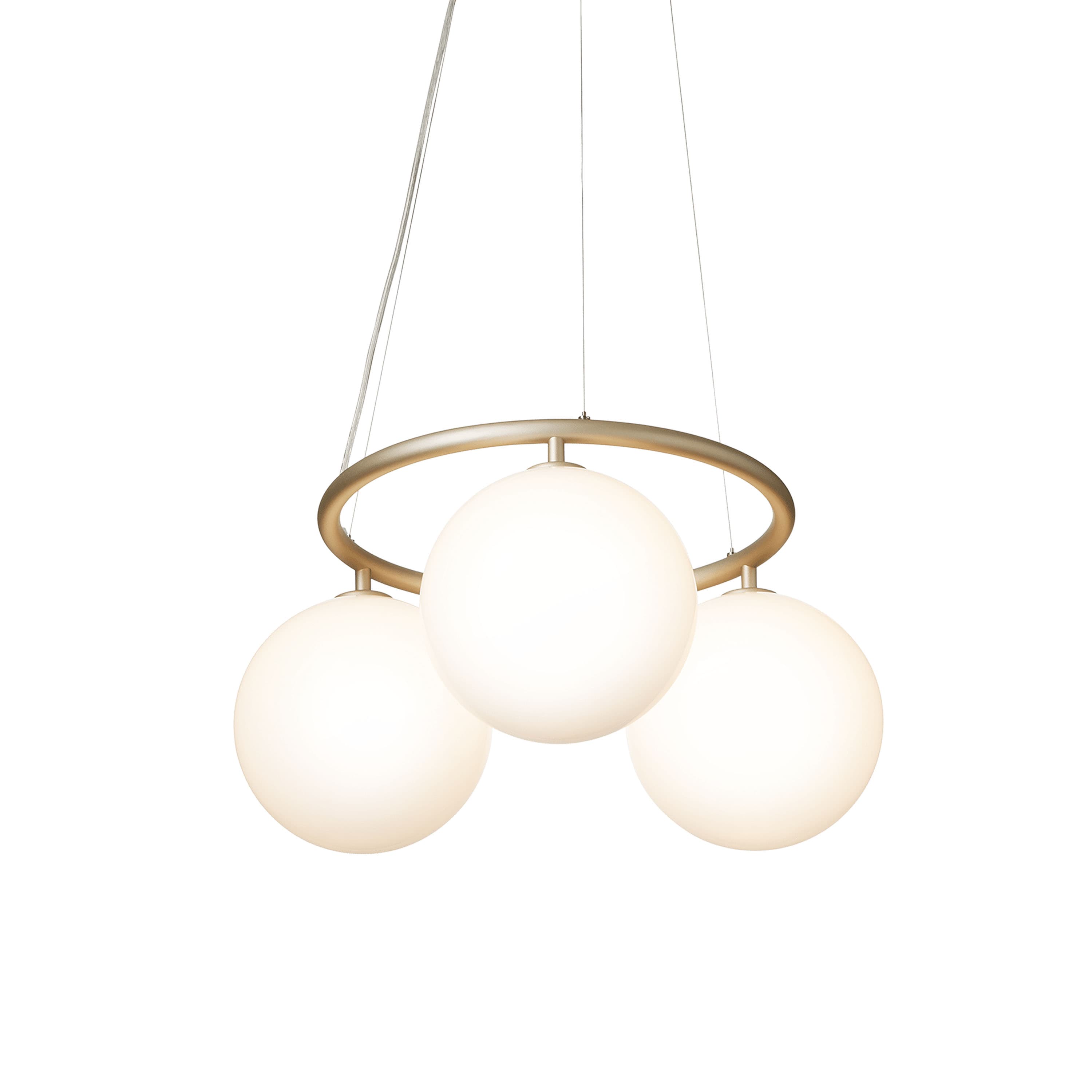 Miira 3 Circular kattovalaisin Brass/Opal