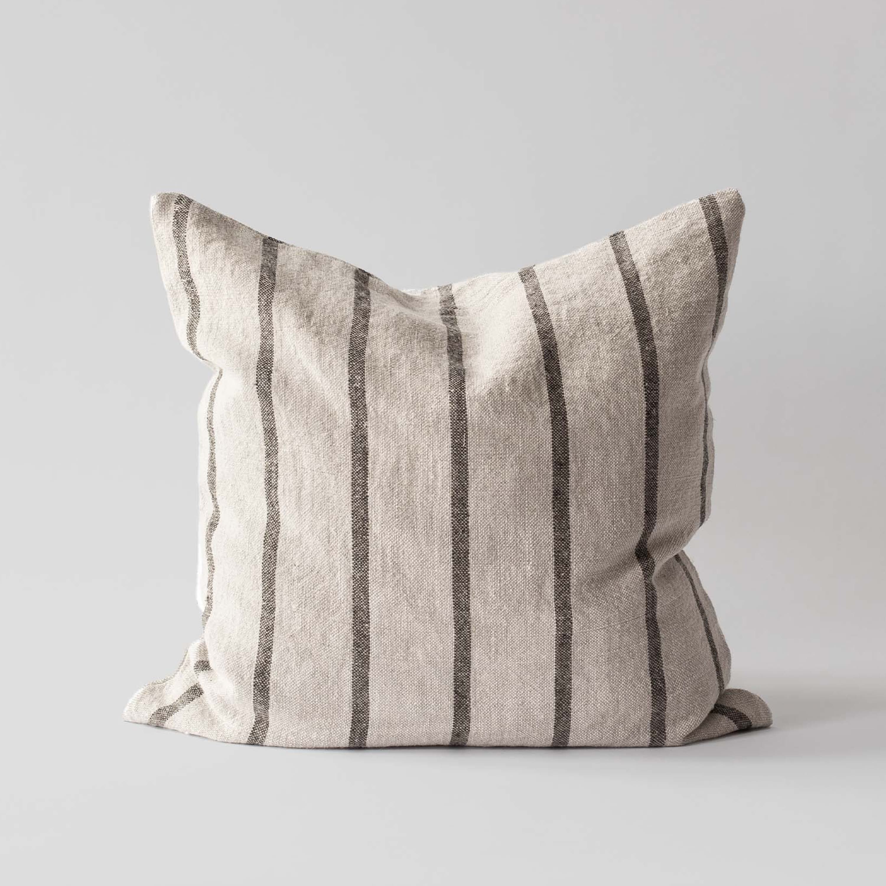 Melvin Tyynynpäällinen Pellava Taupe Stripe 50x50