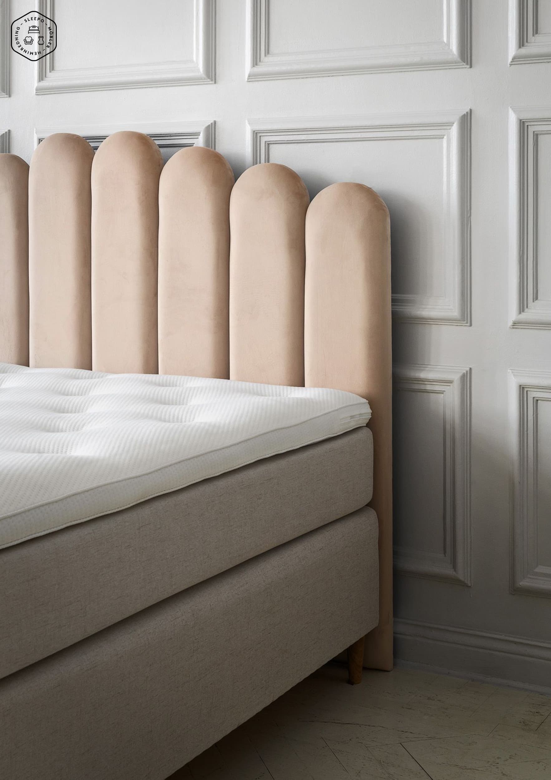 Art Sängynpääty Sametti Beige 160cm