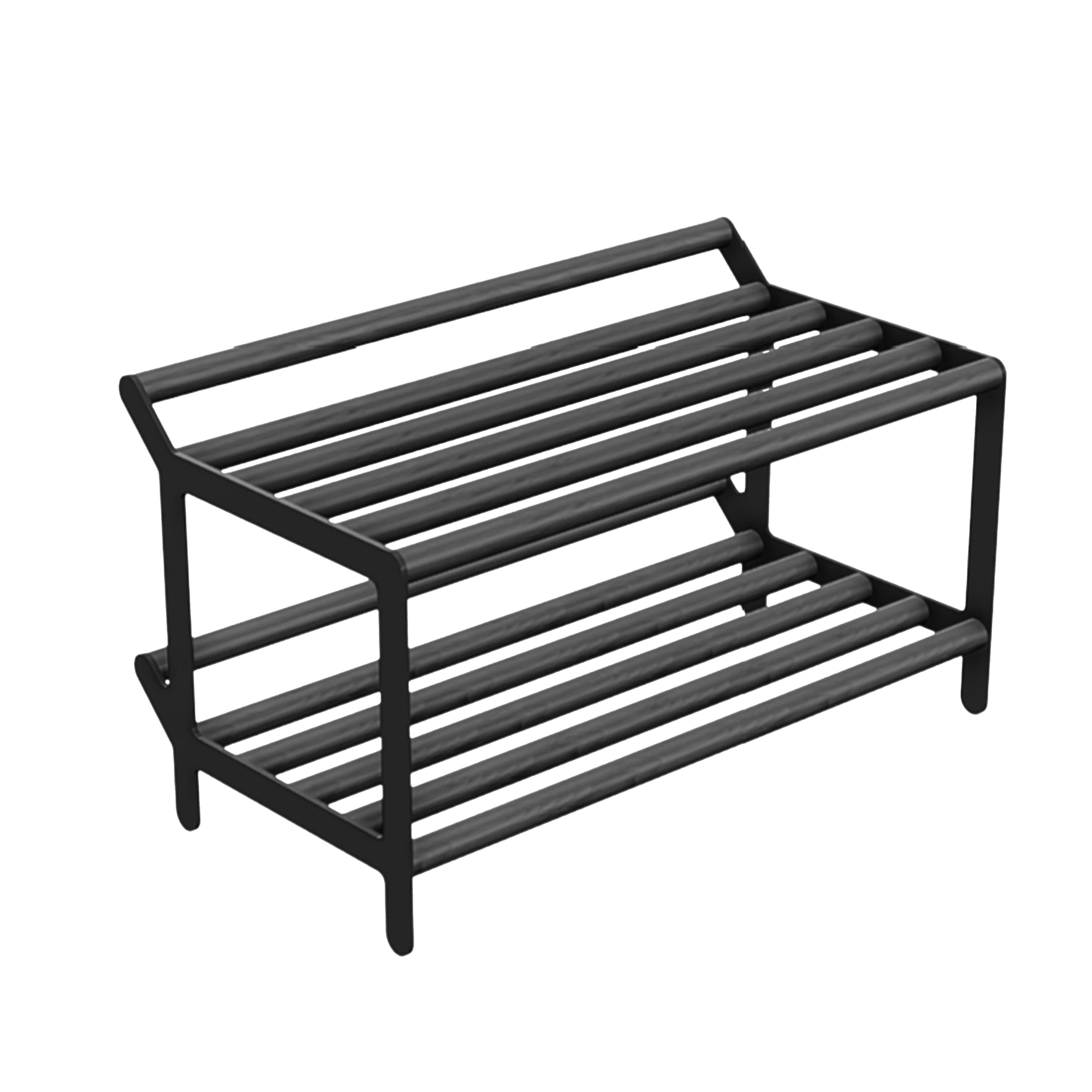 Tamburin Kenkähylly Mustaksi Petsattu Tammi/Musta 60 cm