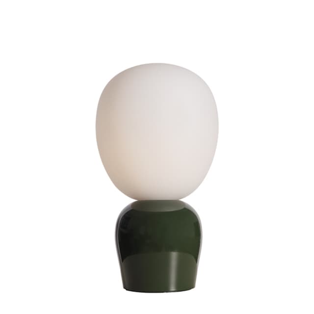 Buddy Pöytävalaisin Kiiltävä metsänvihreä/Opaalilasi 33cm