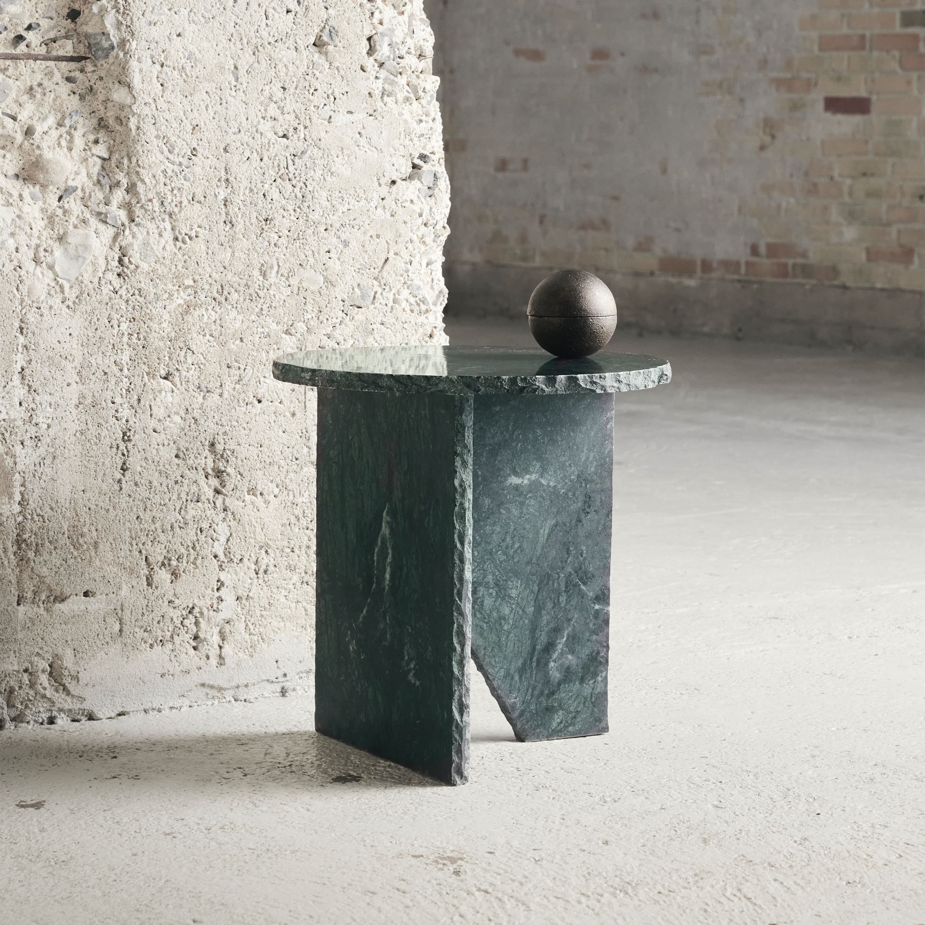 Verde Sivupöytä Green Marble Ø40