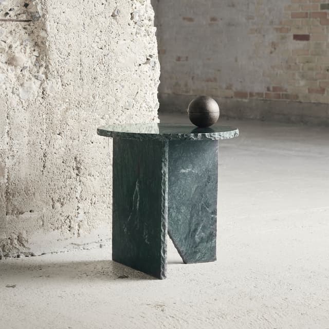 Verde Sivupöytä Green Marble Ø40