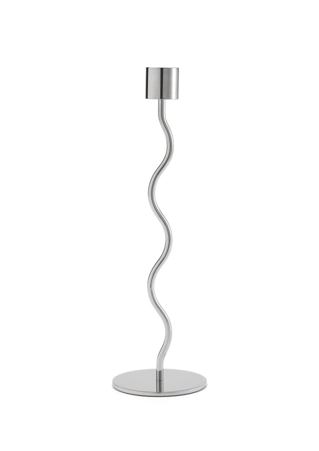 Curved Kynttilänjalka Stainless Steel 26cm